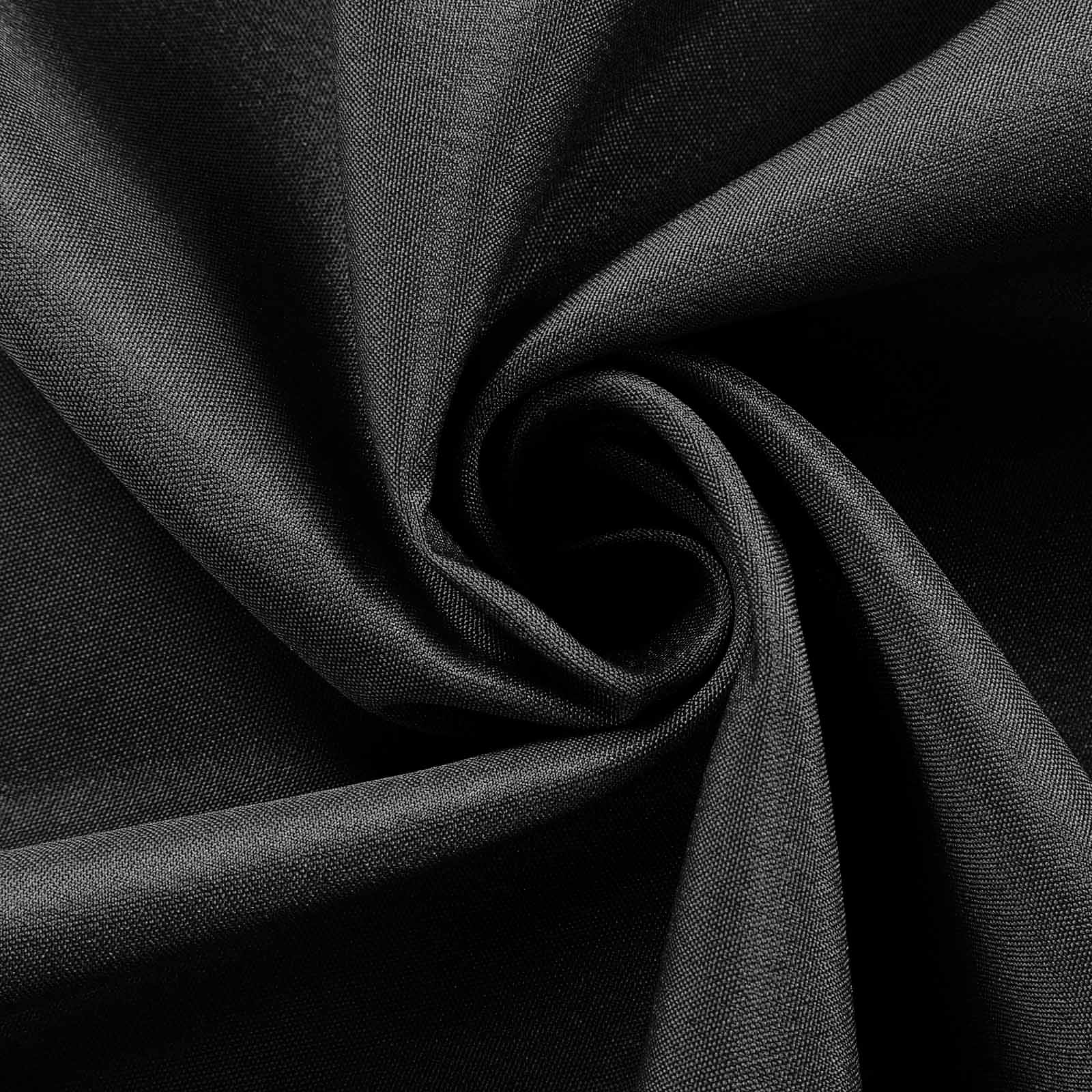 Polyester Round Tablecloth 108" Black - Durable and Stain-Resistant for Easy Maintenance - Image 8