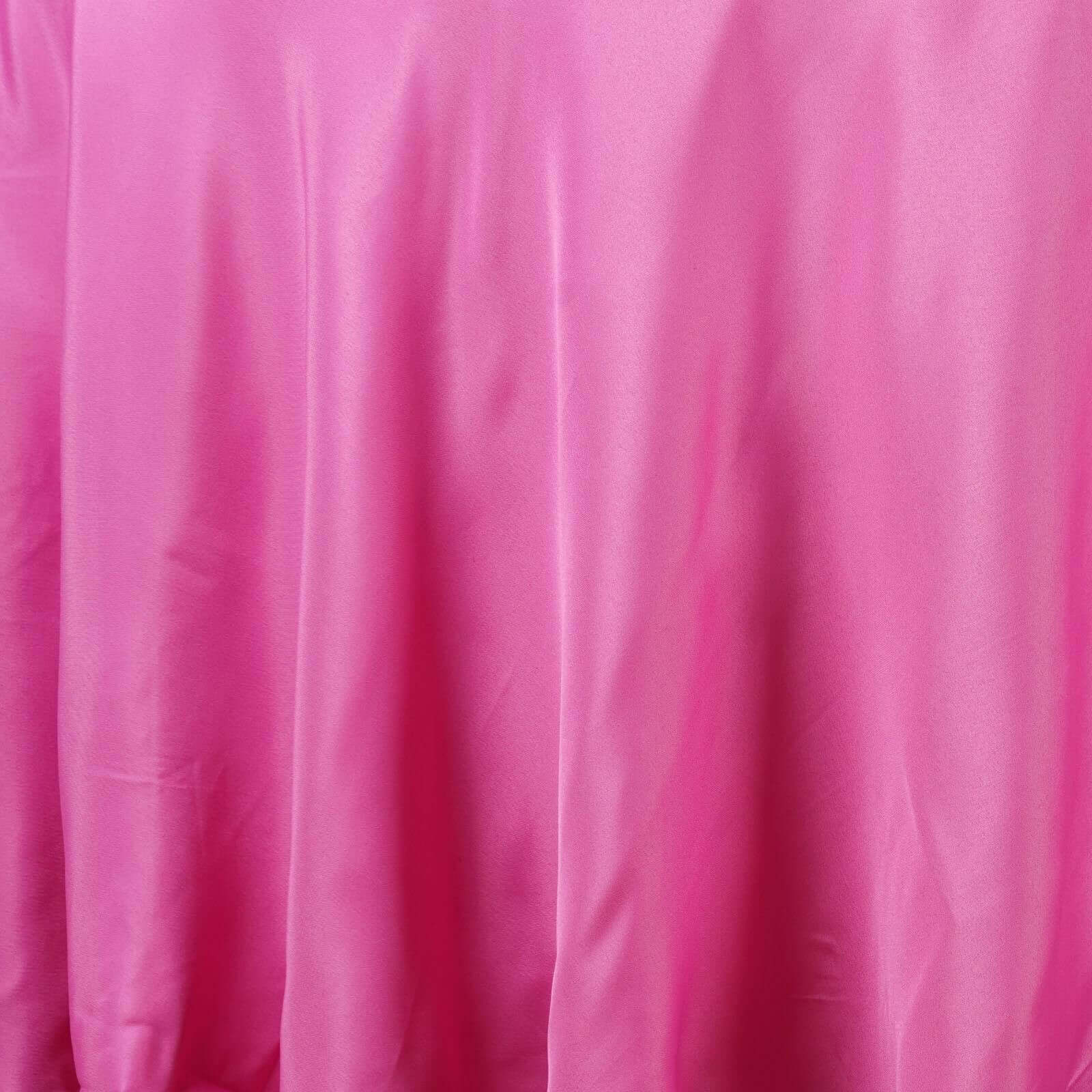 Polyester Round Tablecloth 108" Fuchsia - Durable and Stain-Resistant for Easy Maintenance - Image 3