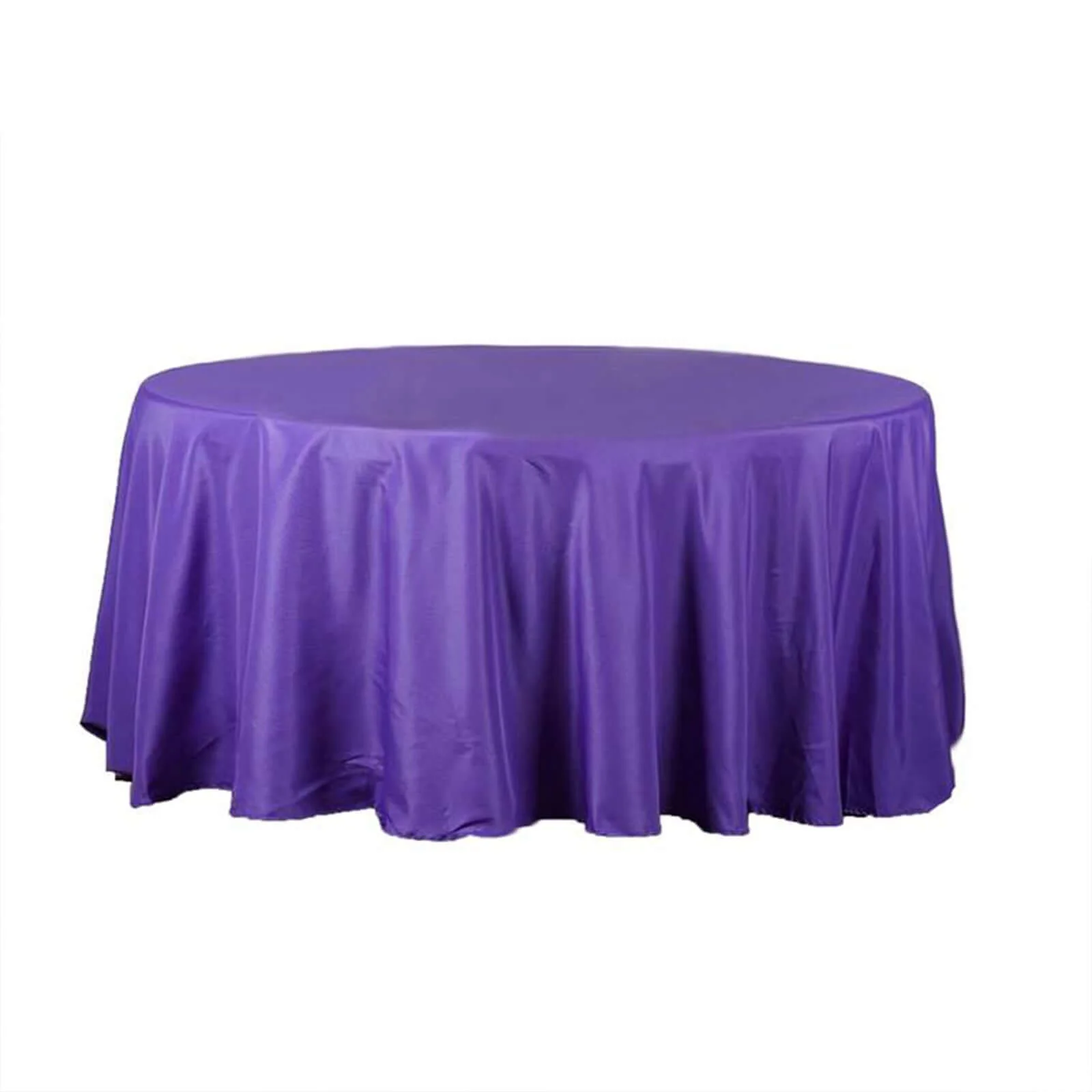 Polyester Round Tablecloth 108" Purple - Durable and Stain-Resistant for Easy Maintenance - Image 6