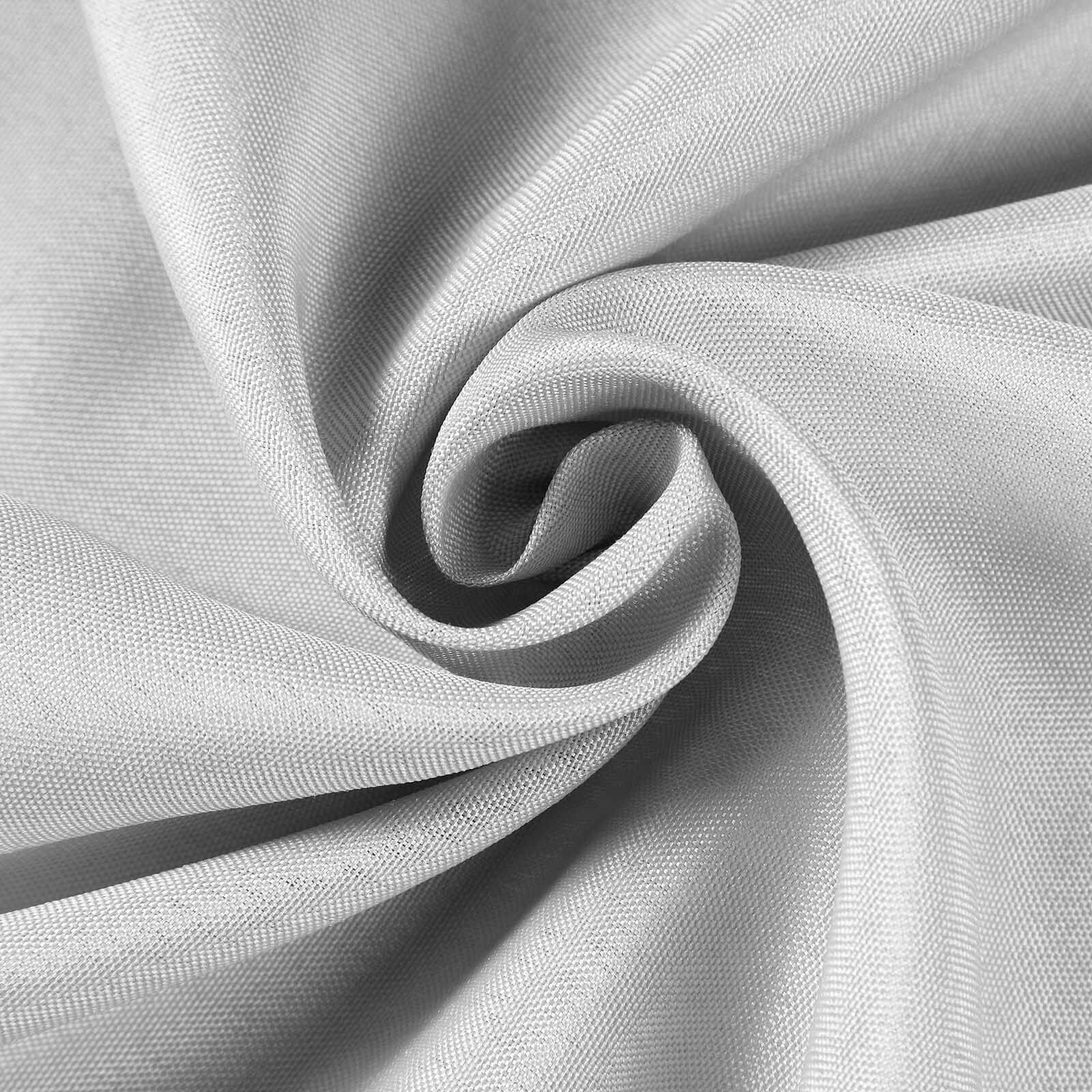 Polyester Round Tablecloth 108" Silver - Durable and Stain-Resistant for Easy Maintenance - Image 7