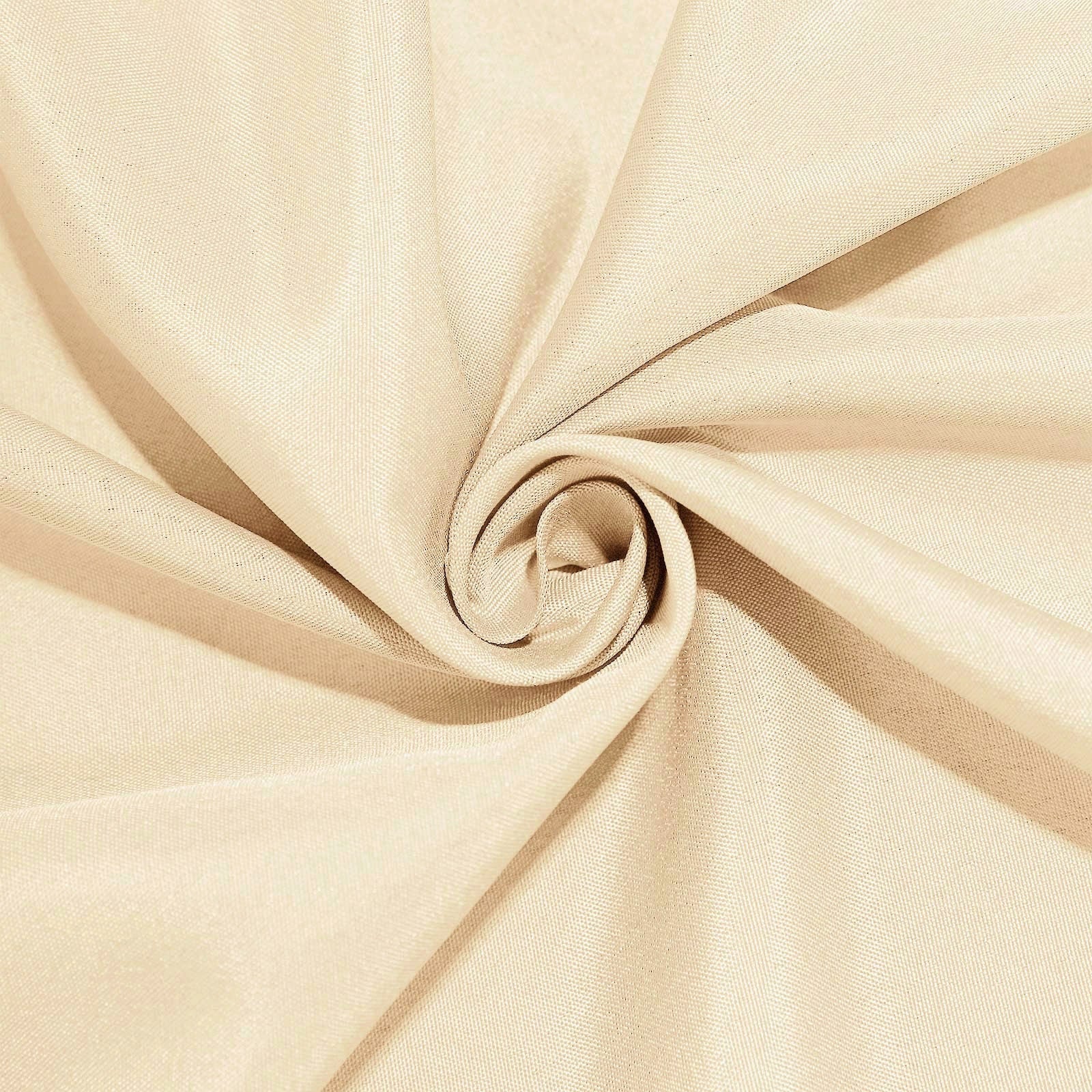 Polyester Round Tablecloth 120" Beige - Durable & Seamless Table Cover - Image 8