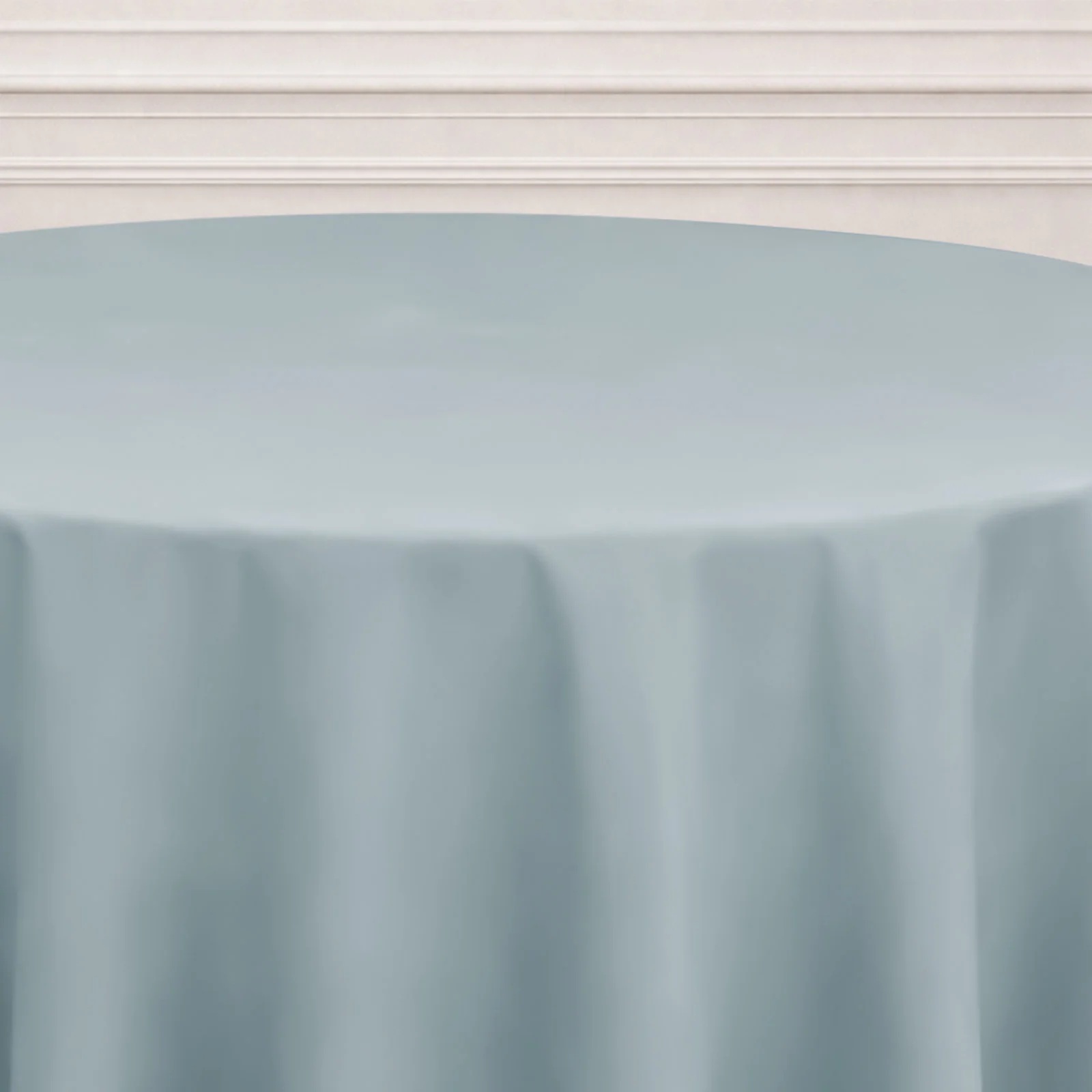 Polyester Round Tablecloth 120" Dusty Blue - Durable & Seamless Table Cover - Image 6