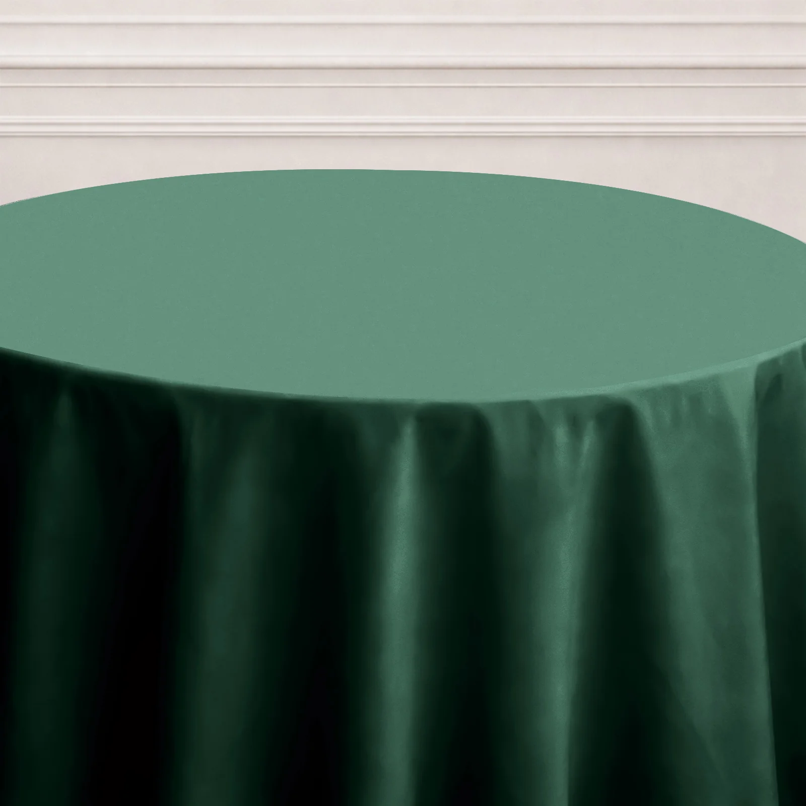 Polyester Round Tablecloth 120" Hunter Emerald Green - Durable & Seamless Table Cover - Image 6