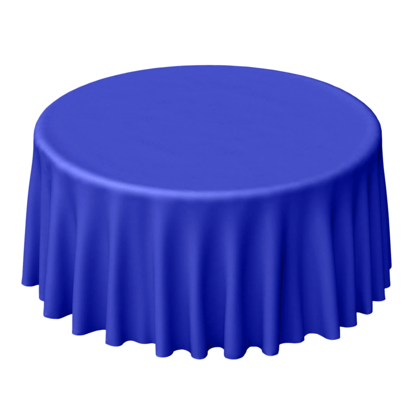 Polyester Round Tablecloth 120" Royal Blue - Durable & Seamless Table Cover - Image 6