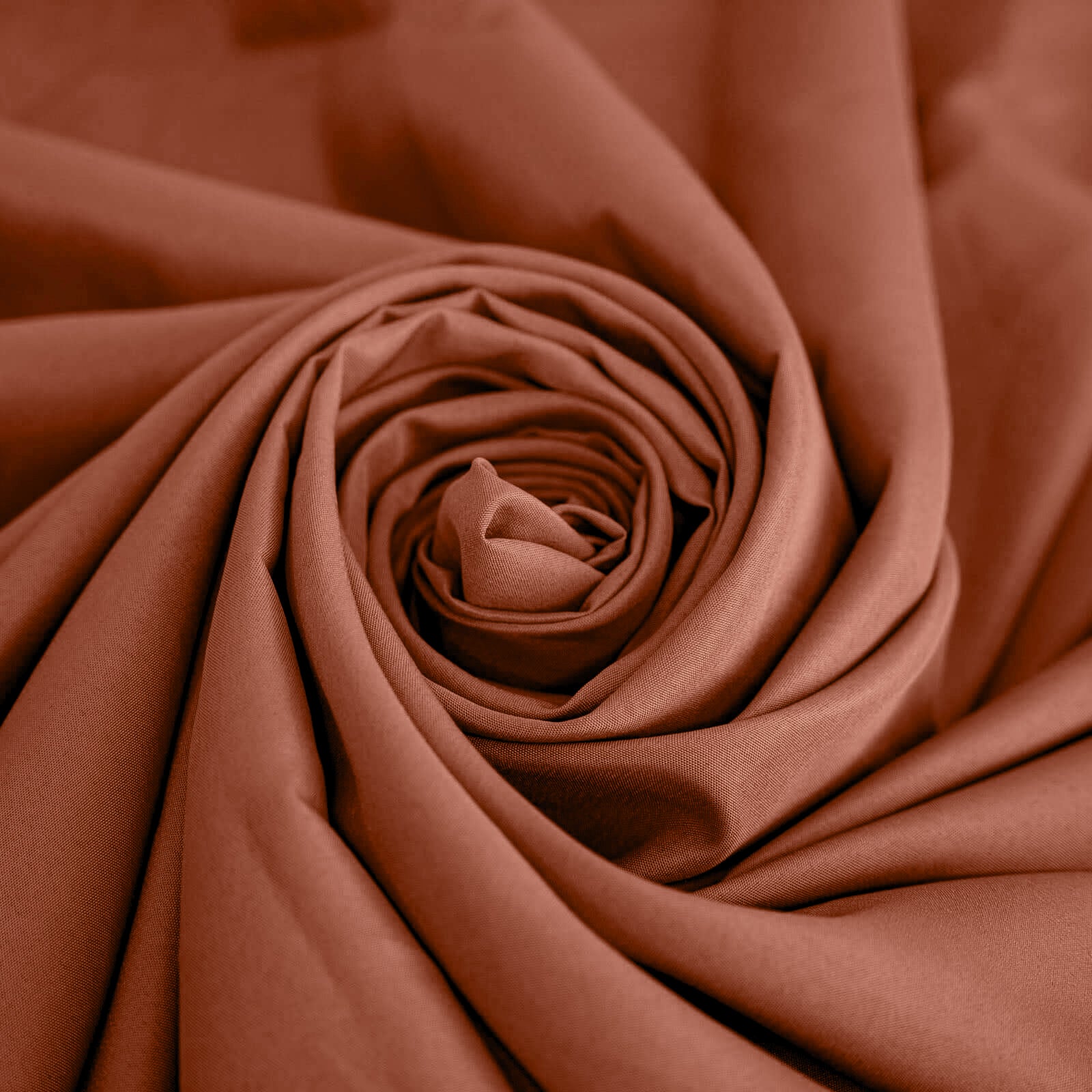 Polyester Round Tablecloth 120" Terracotta (Rust) - Durable & Seamless Table Cover - Image 7