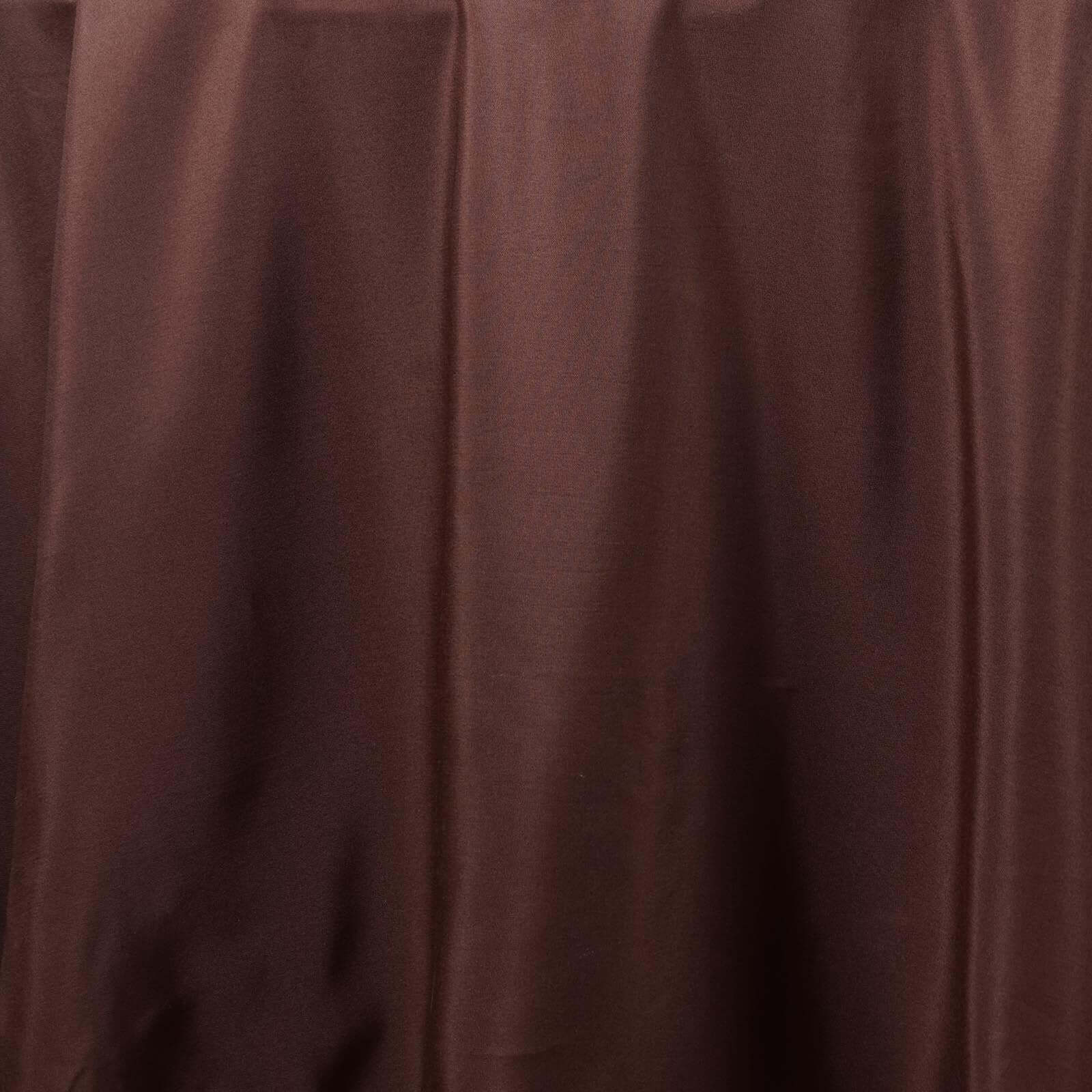 Polyester Round Tablecloth 132" Chocolate - Seamless Finish Table Cover - Image 8