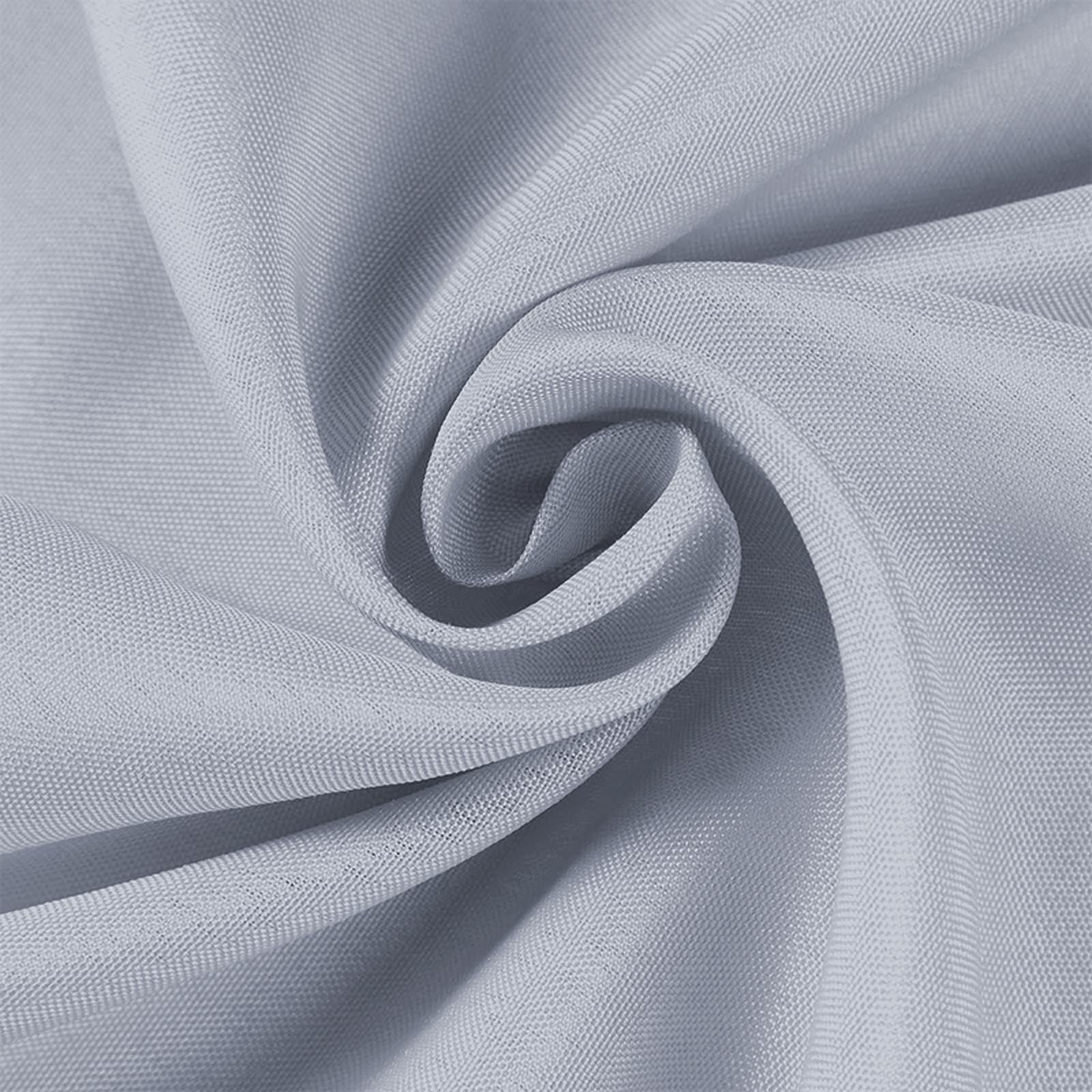 Polyester Round Tablecloth 132" Silver - Seamless Finish Table Cover - Image 8