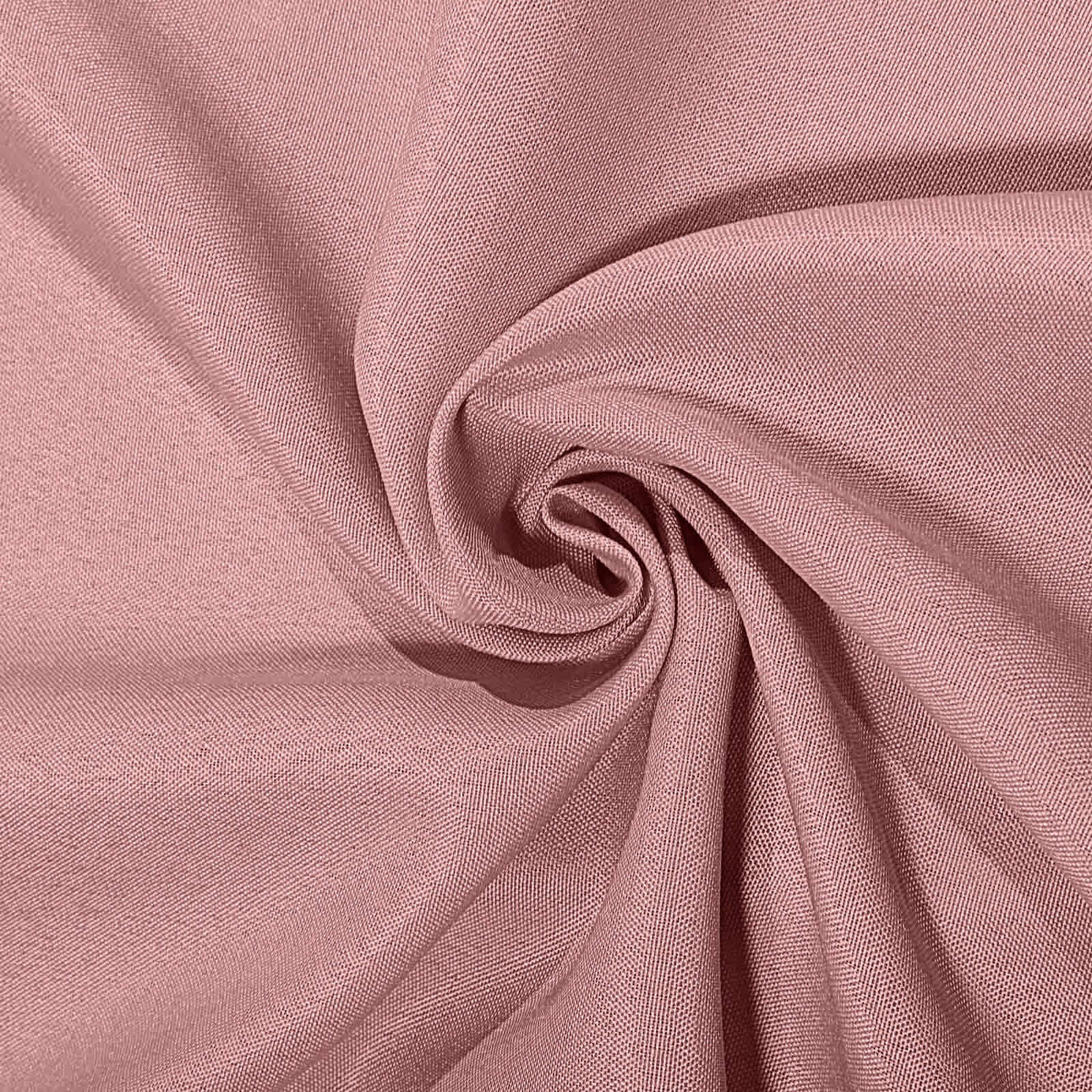 Polyester Round Tablecloth 90" Dusty Rose - Reusable & Durable Table Cover - Image 8