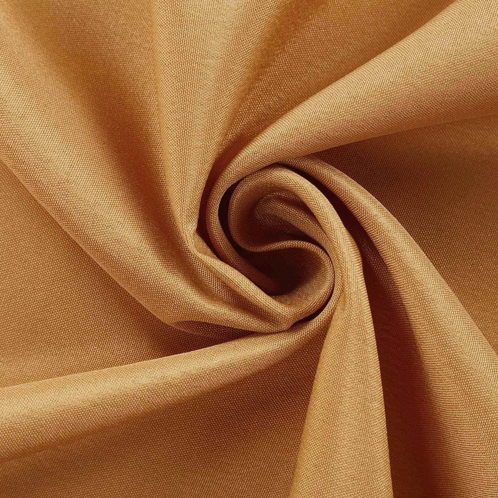 Polyester Round Tablecloth 90" Gold with Durable Finish - Perfect for Events & Parties - Image 8