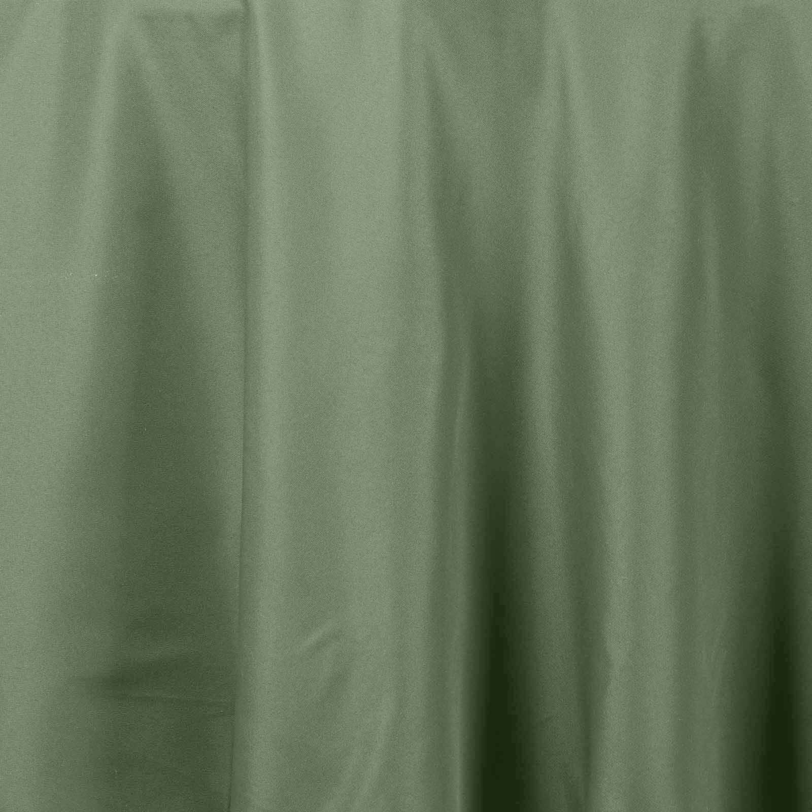 Polyester Round Tablecloth 90" Olive Green - Reusable & Durable Table Cover - Image 7
