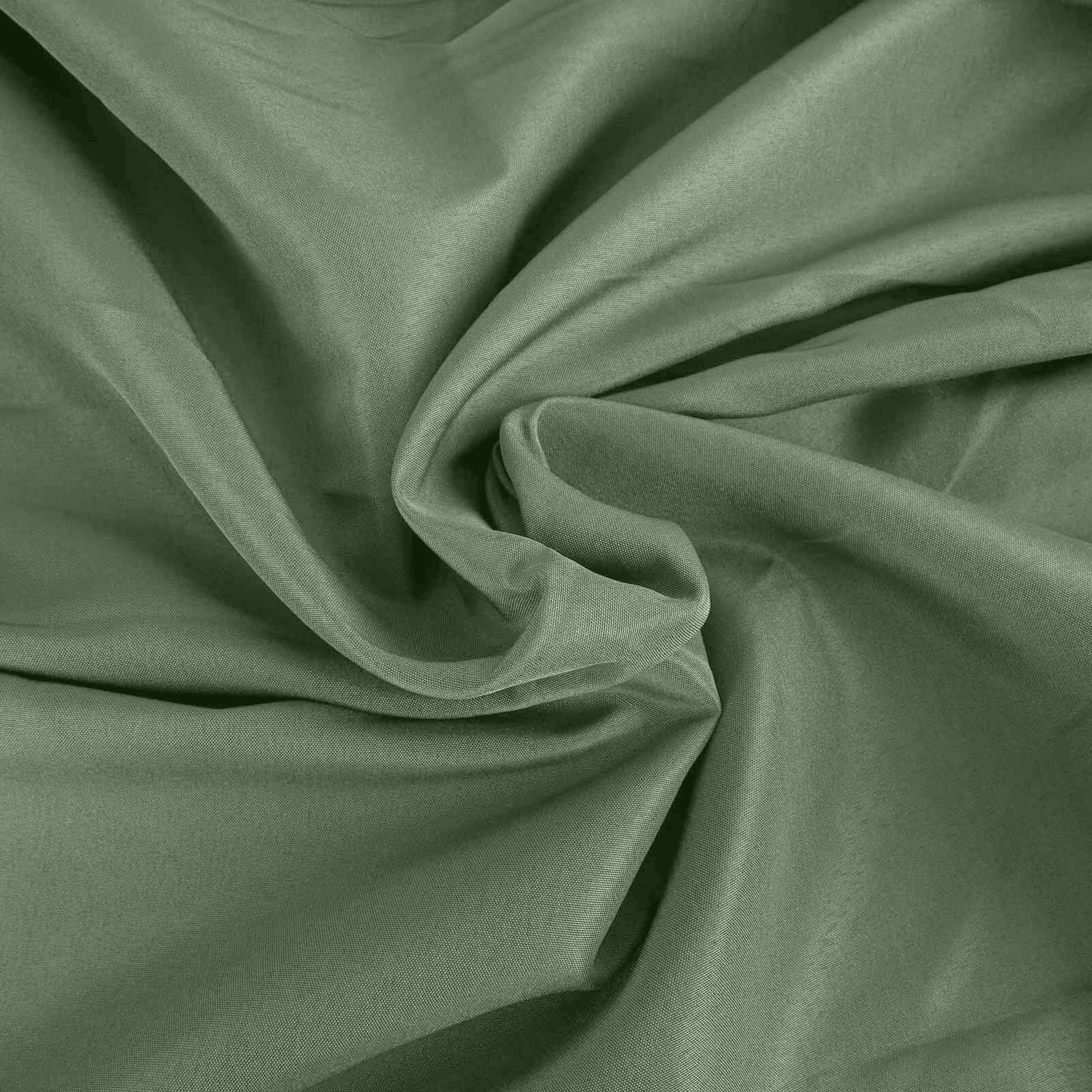 Polyester Round Tablecloth 90" Olive Green - Reusable & Durable Table Cover - Image 8