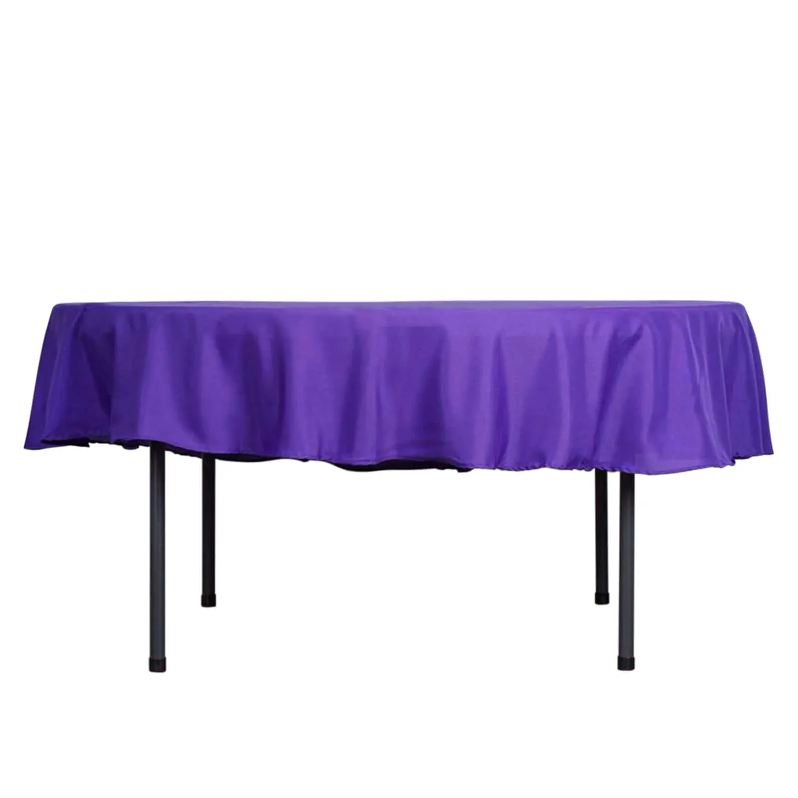 Polyester Round Tablecloth 90" Purple - Reusable & Durable Table Cover - Image 6