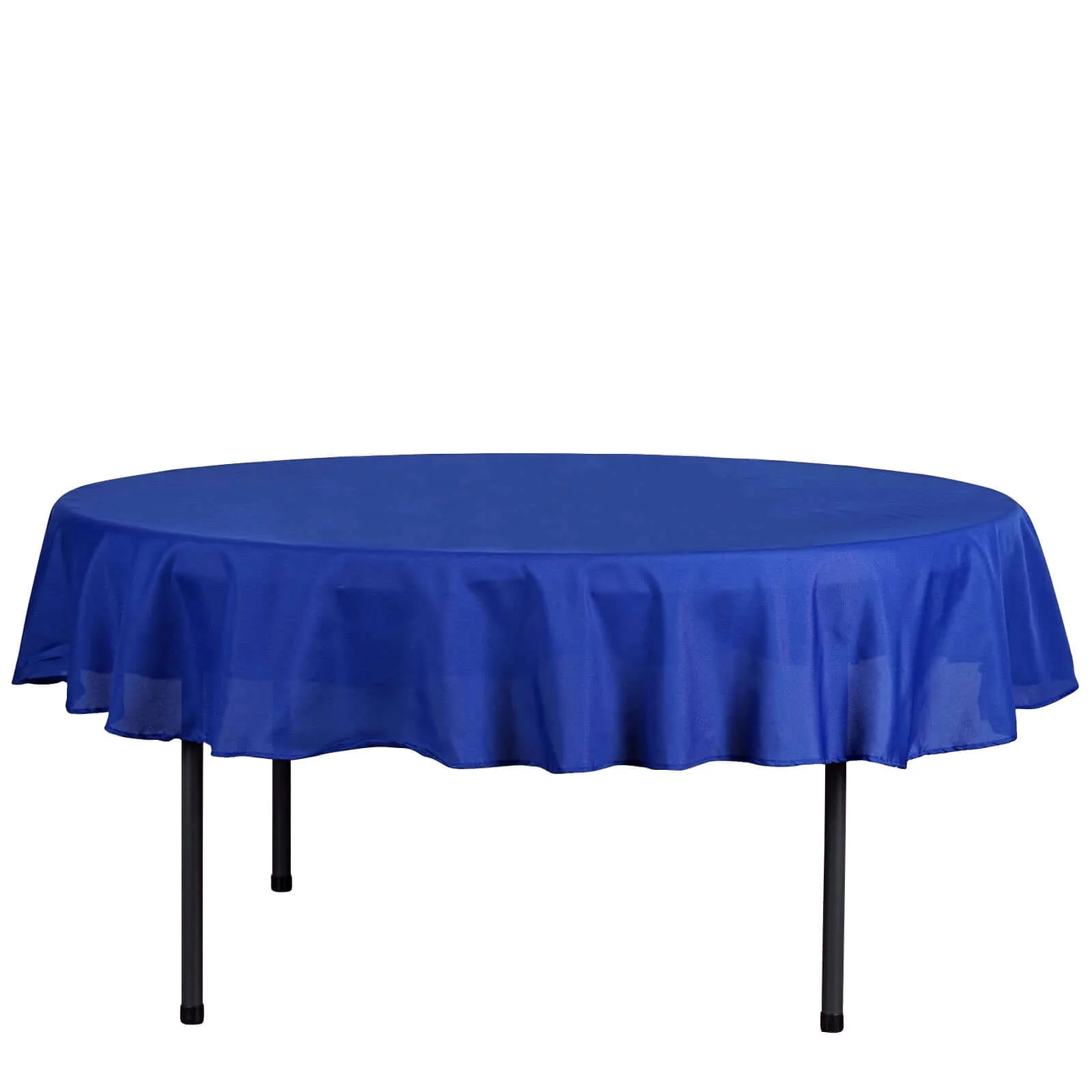 Polyester Round Tablecloth 90" Royal Blue - Reusable & Durable Table Cover - Image 5