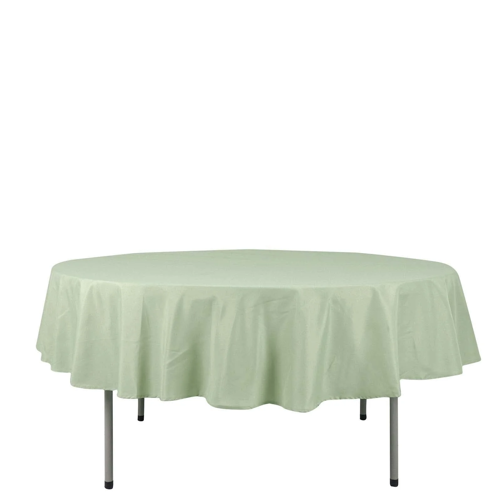 Polyester Round Tablecloth 90" Sage Green - Reusable & Durable Table Cover - Image 6