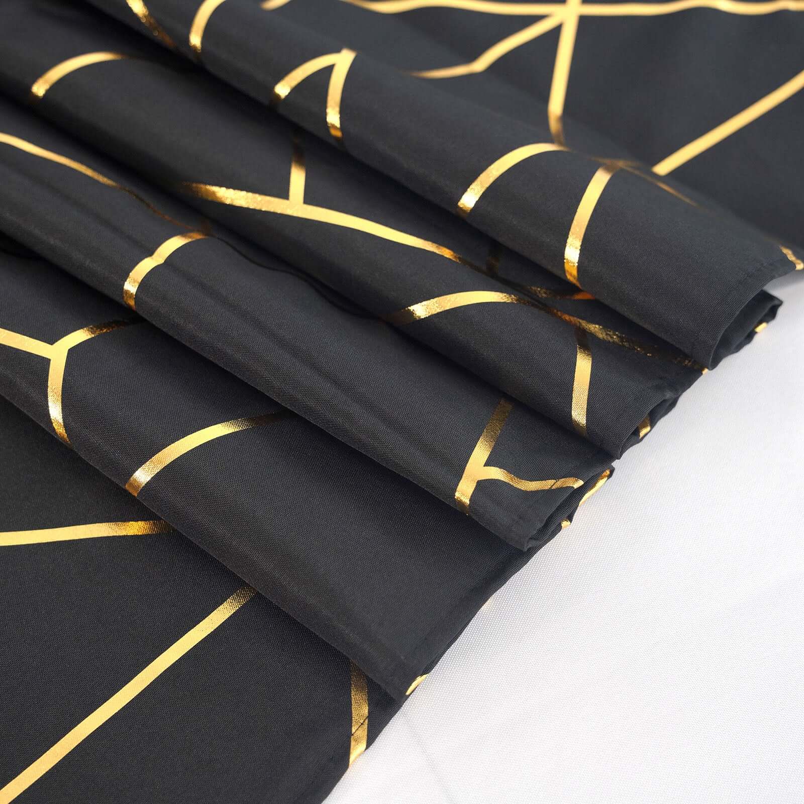 Polyester Square Overlay Tablecloth 54"x54" Black - Image 6