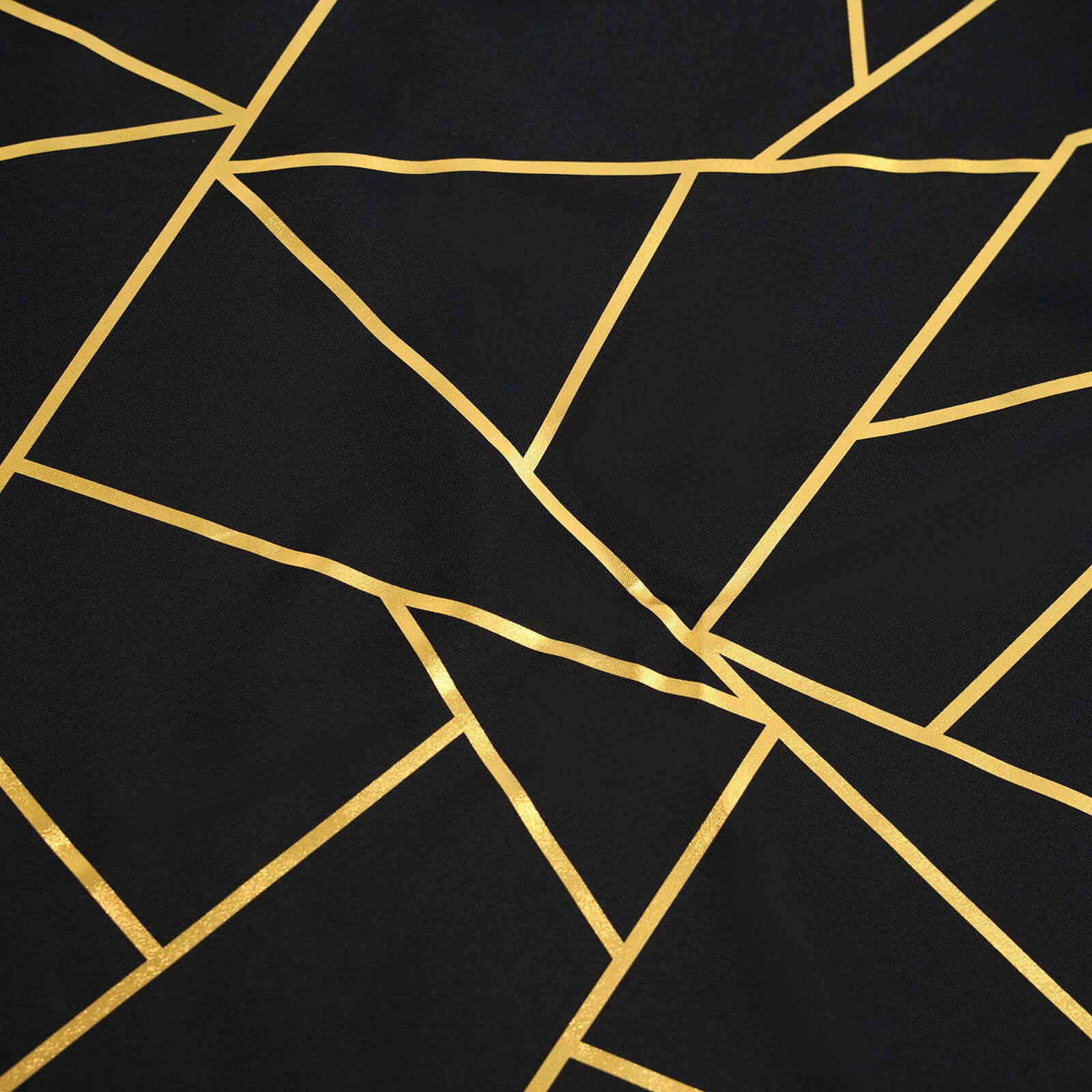 Polyester Square Overlay Tablecloth 54"x54" Black - Image 8