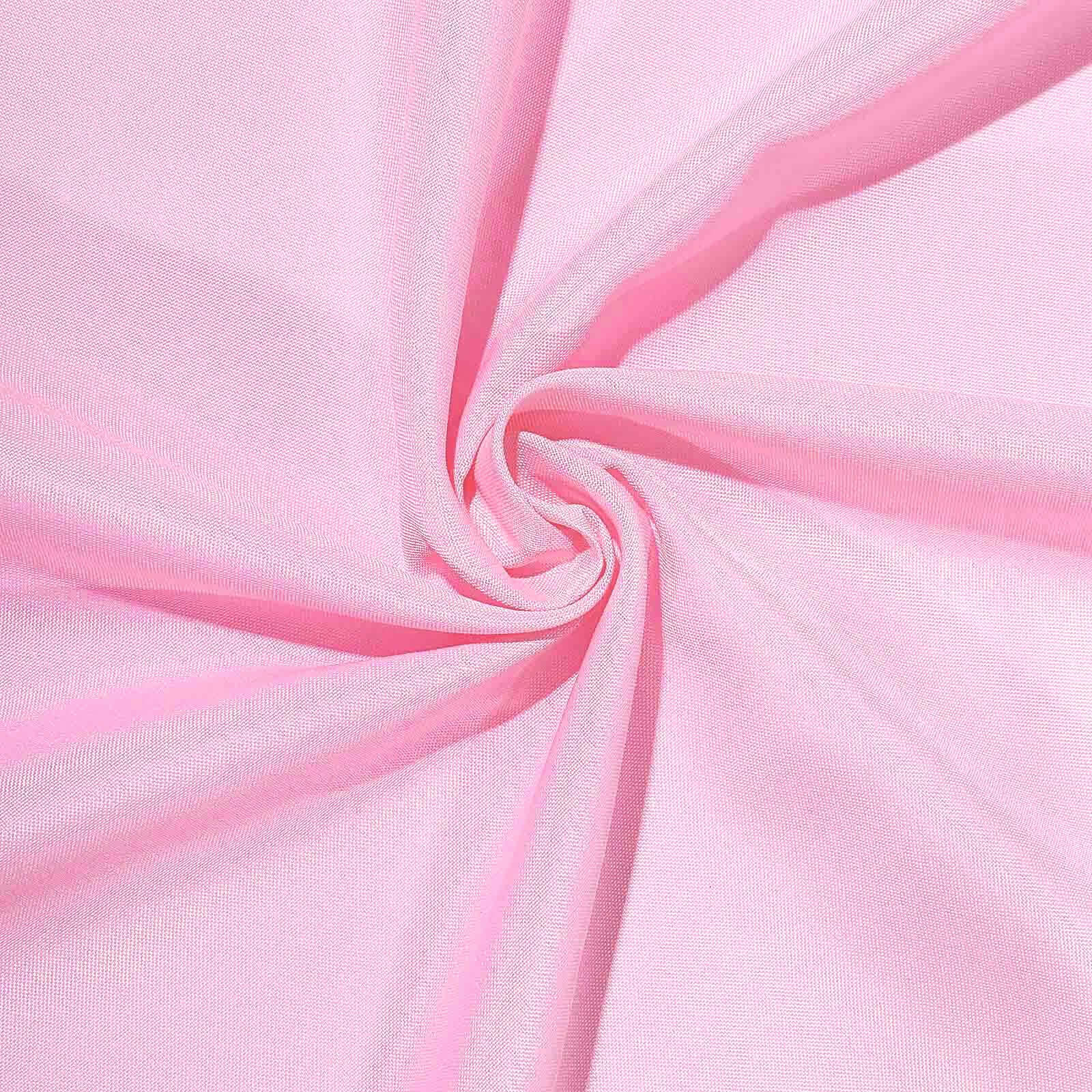 Polyester Square Table Overlay 54"x54" Pink - Wrinkle-Resistant Table Topper - Image 3