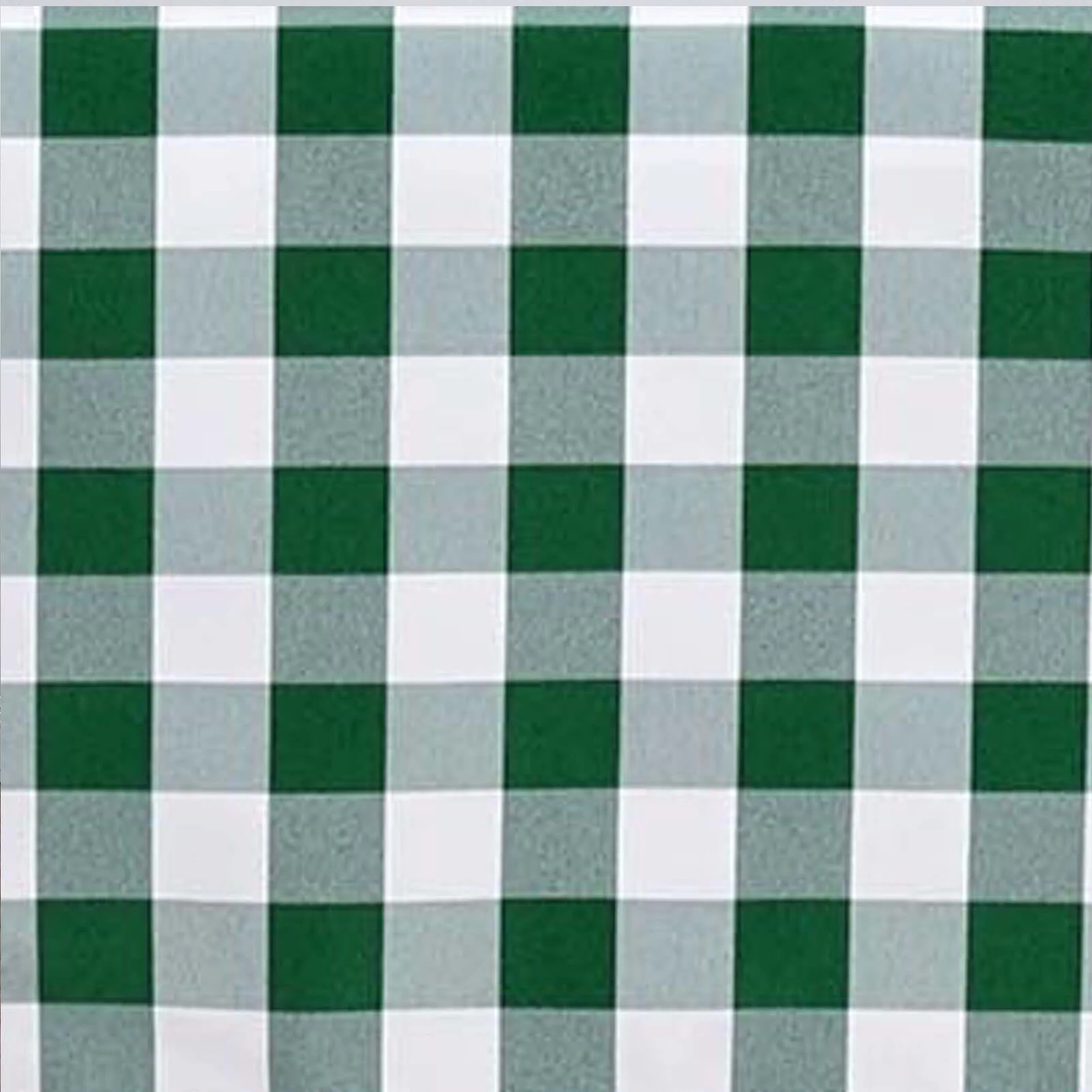 Polyester Square Table Overlay 54"x54" White/Green Checkered Buffalo Plaid Tablecloth Topper - Image 5