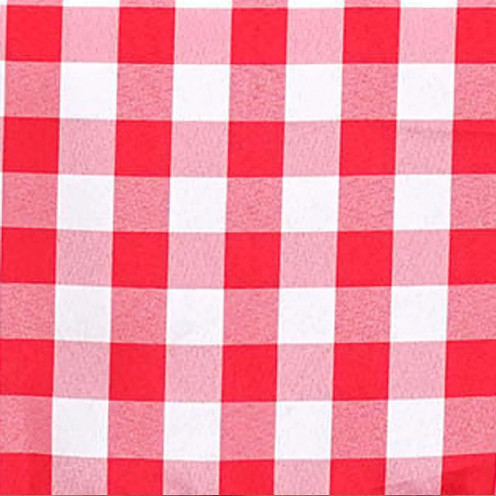 Polyester Square Table Overlay 54"x54" White/Red with Checkered Buffalo Plaid Design - Modern Style for Dining - Image 5