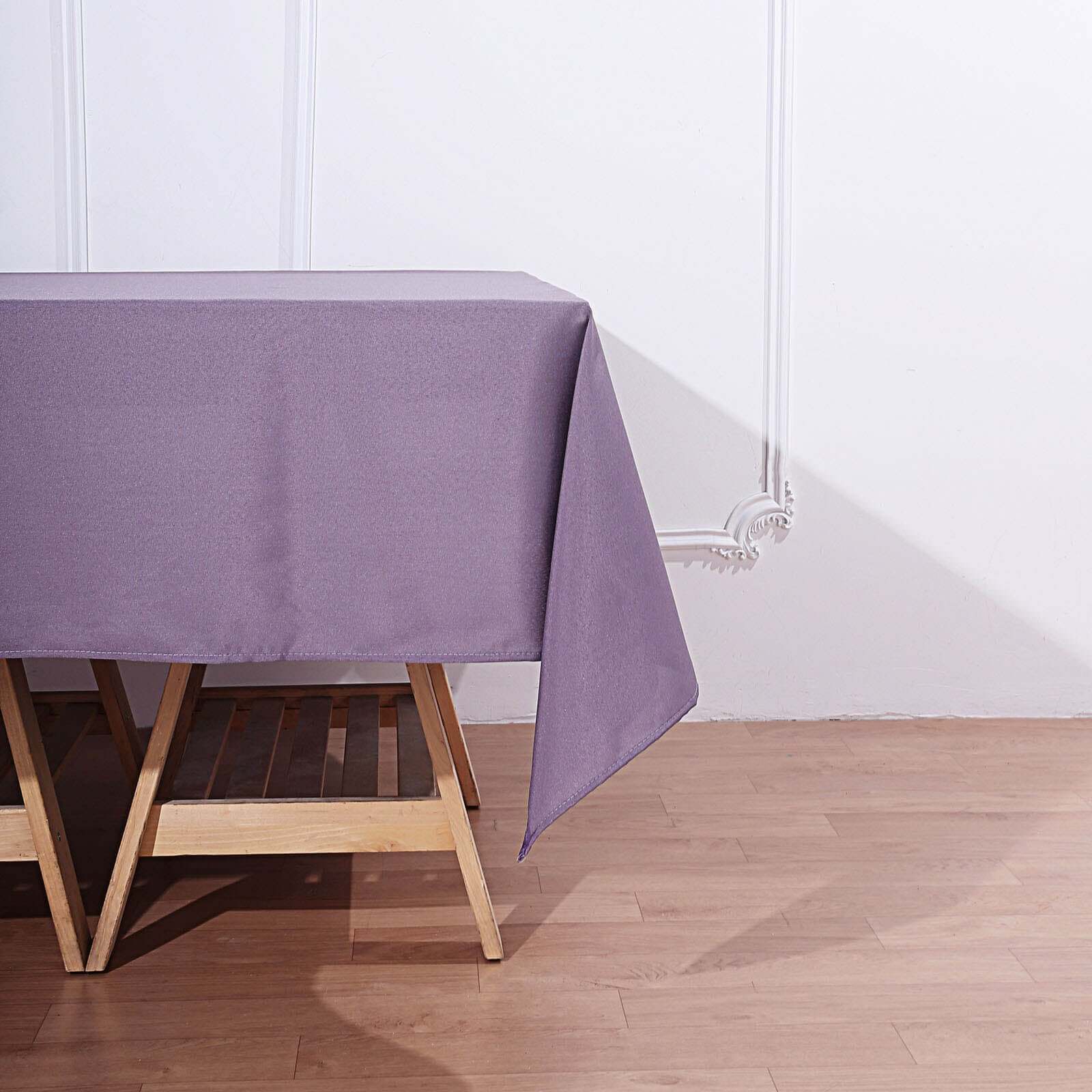 Polyester Square Table Overlay 70"x70" Violet Amethyst - Wrinkle-Resistant Table Topper - Image 6