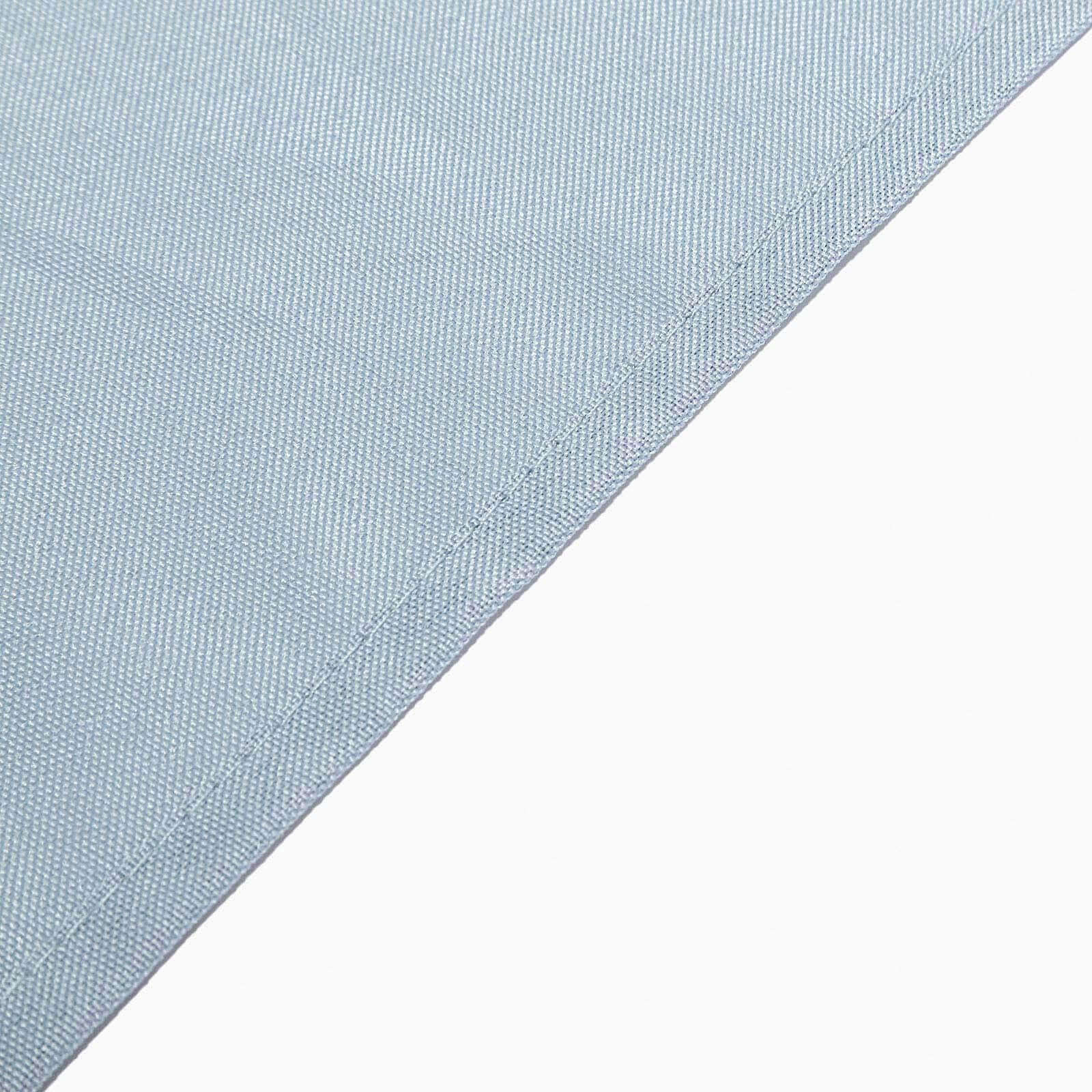 Polyester Square Table Overlay 90"x90" Dusty Blue - Wrinkle-Resistant & Durable Table Topper - Image 6