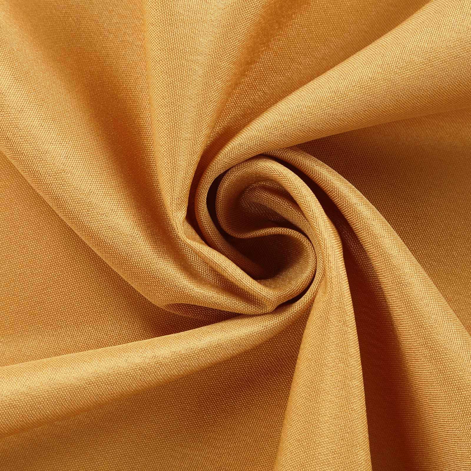 Polyester Square Table Overlay 90"x90" Gold - Wrinkle-Resistant and Durable Table Topper for Weddings & Special Occasions - Image 8