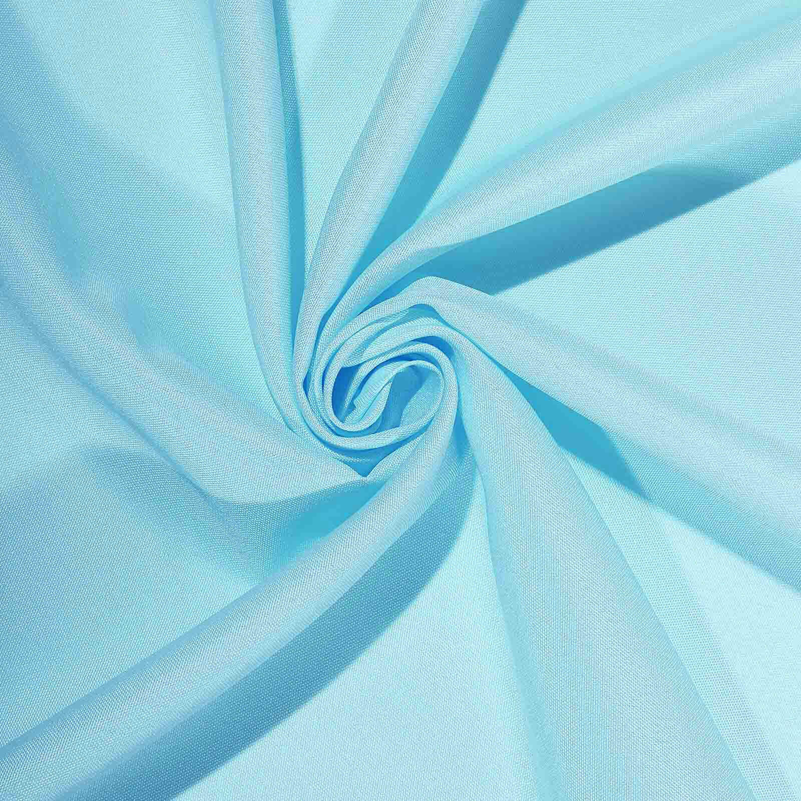Polyester Square Table Overlay 90"x90" Light Blue - Wrinkle-Resistant & Durable Table Topper - Image 3