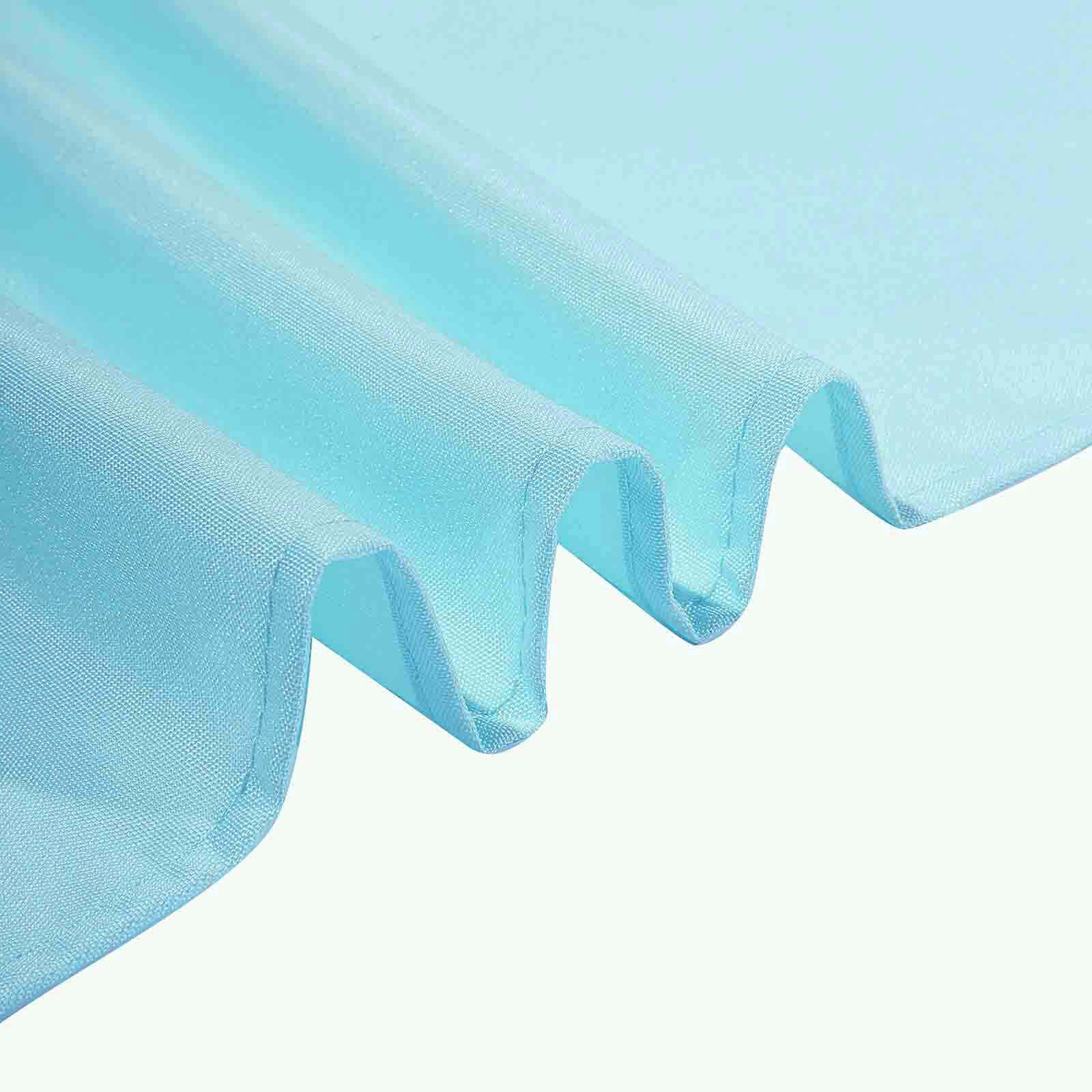 Polyester Square Table Overlay 90"x90" Light Blue - Wrinkle-Resistant & Durable Table Topper - Image 8