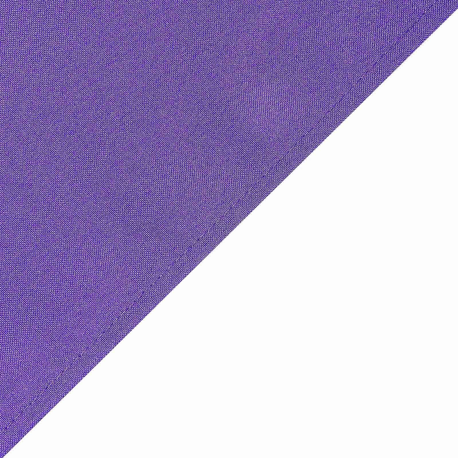 Polyester Square Table Overlay 90"x90" Purple - Wrinkle-Resistant & Durable Table Topper - Image 3