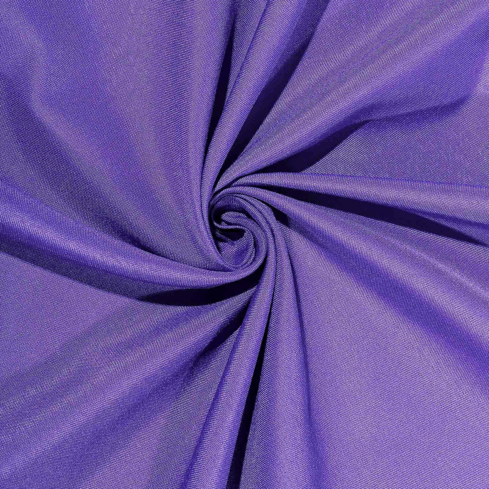 Polyester Square Table Overlay 90"x90" Purple - Wrinkle-Resistant & Durable Table Topper - Image 8