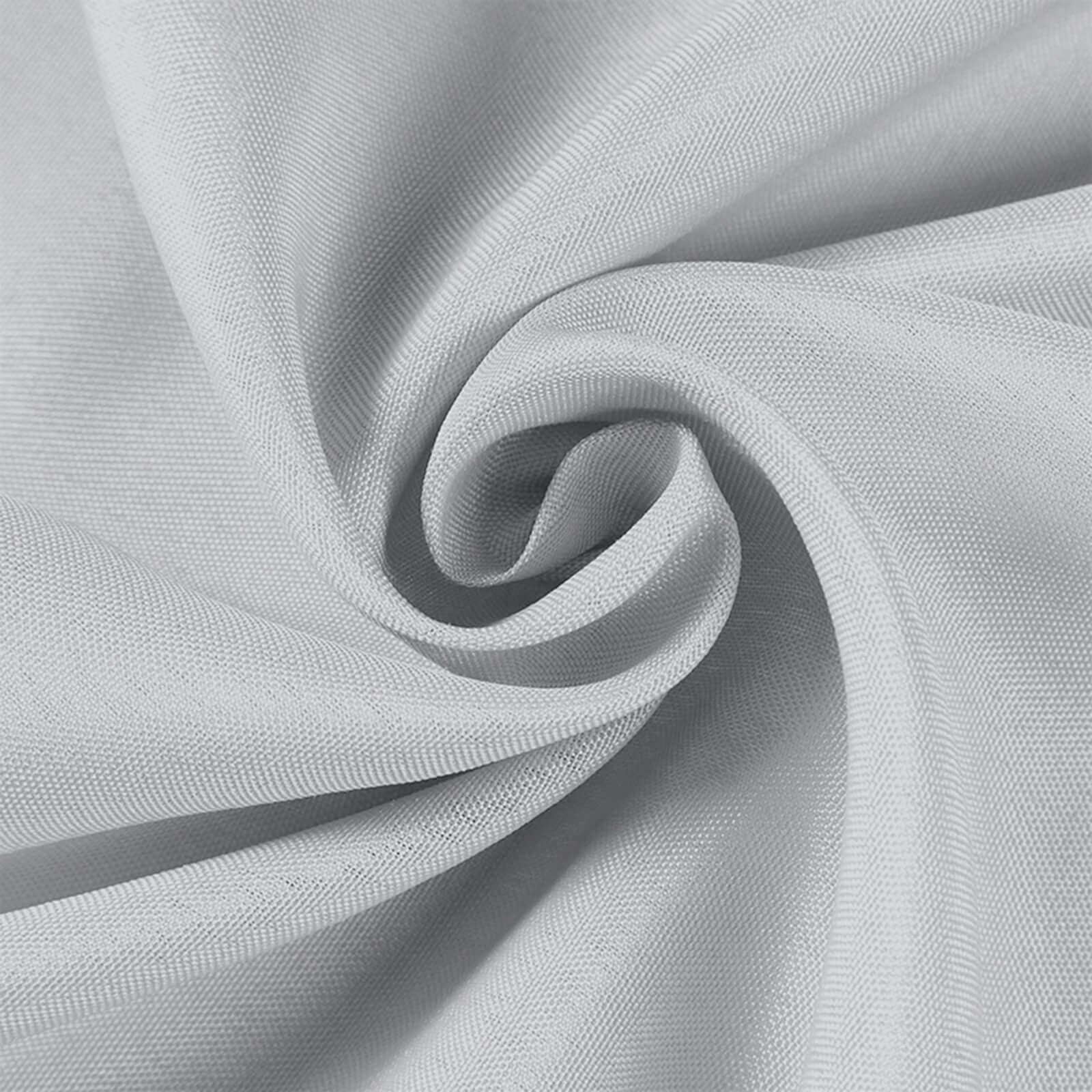Polyester Square Table Overlay 90"x90" Silver - Wrinkle-Resistant & Durable Table Topper - Image 6