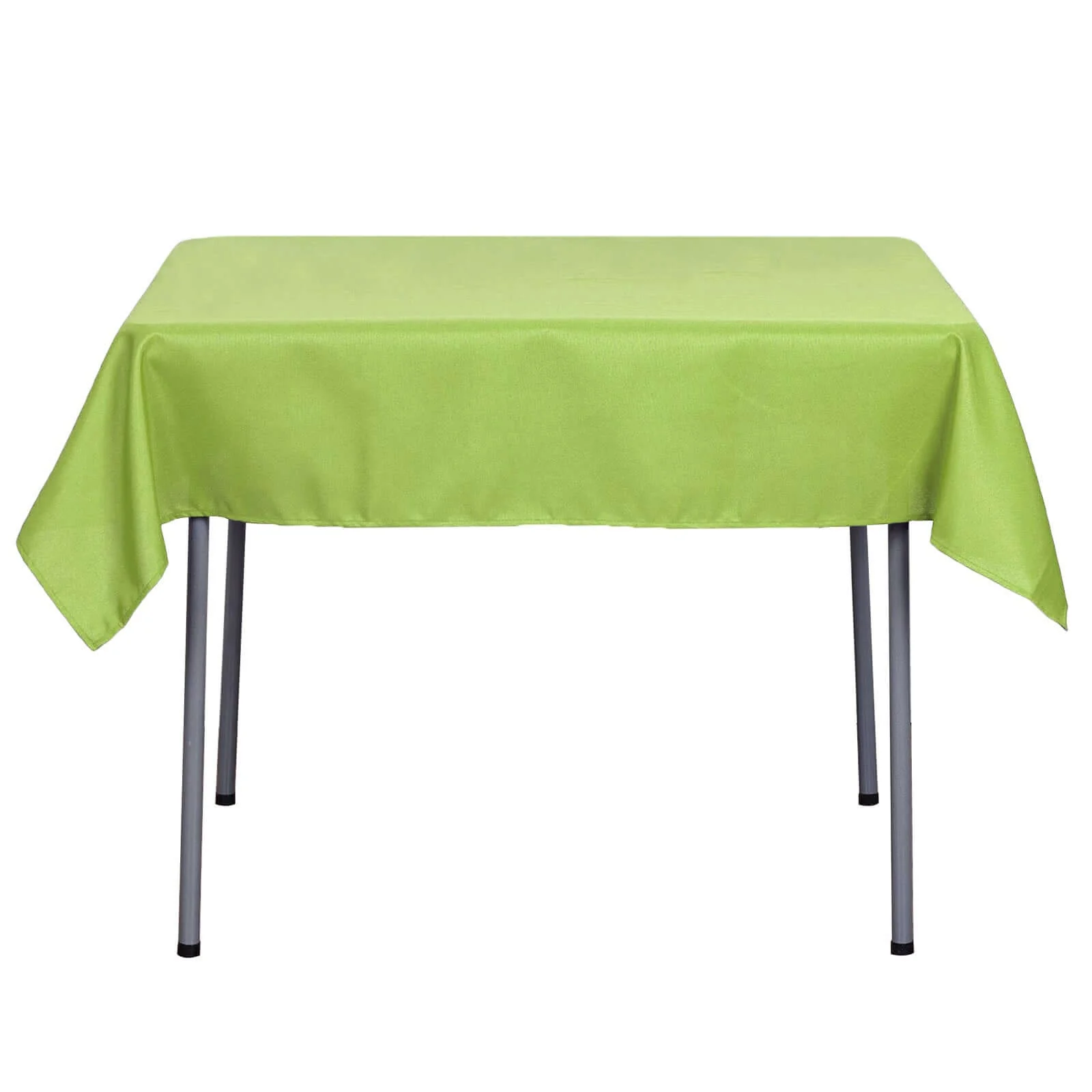 Polyester Square Tablecloth 54"x54" Apple Green - Wrinkle-Resistant Table Cover - Image 5
