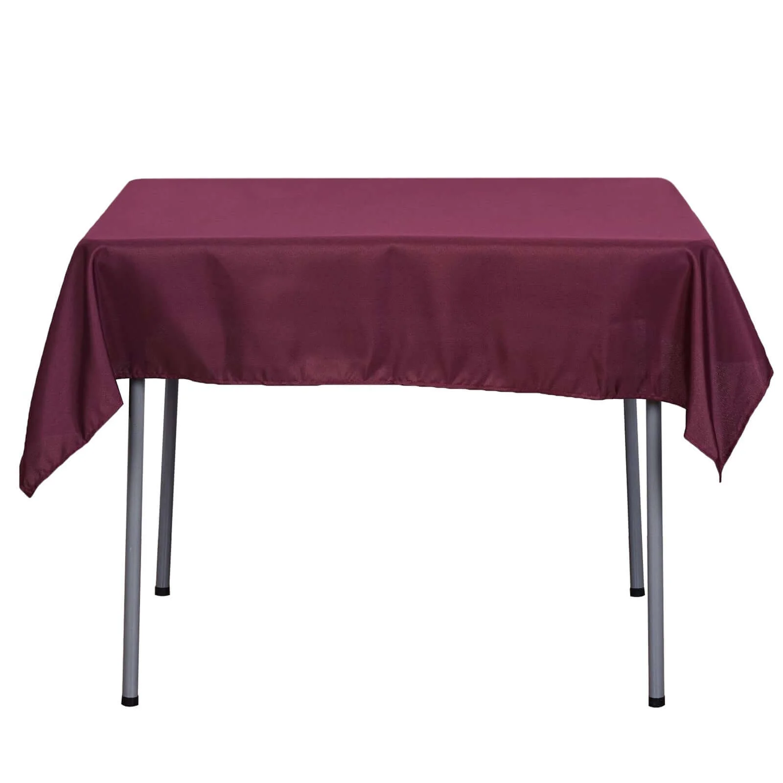 Polyester Square Tablecloth 54"x54" Burgundy - Wrinkle-Resistant Table Cover - Image 6