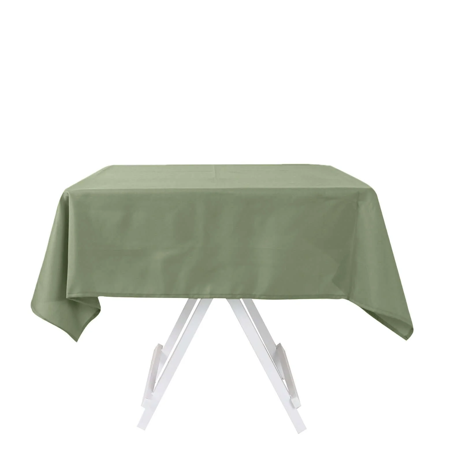 Polyester Square Tablecloth 54"x54" Dusty Sage Green - Wrinkle-Resistant Table Cover - Image 7