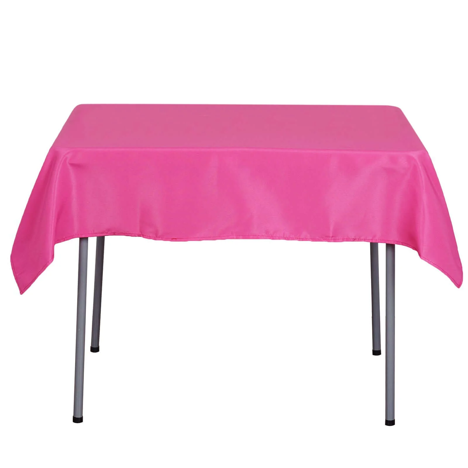 Polyester Square Tablecloth 54"x54" Fuchsia - Wrinkle-Resistant Table Cover - Image 6