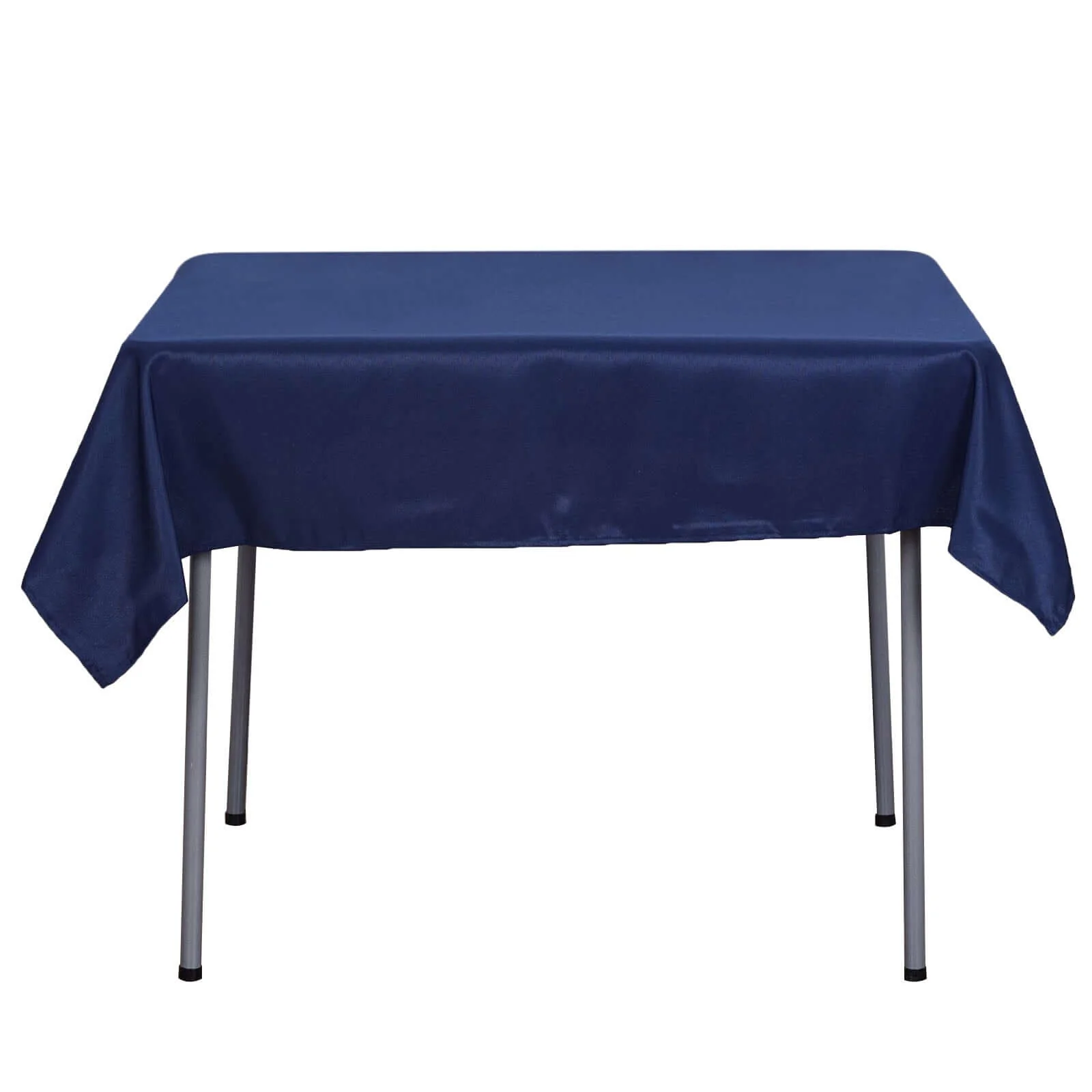 Polyester Square Tablecloth 54"x54" Navy Blue - Wrinkle-Resistant Table Cover - Image 6