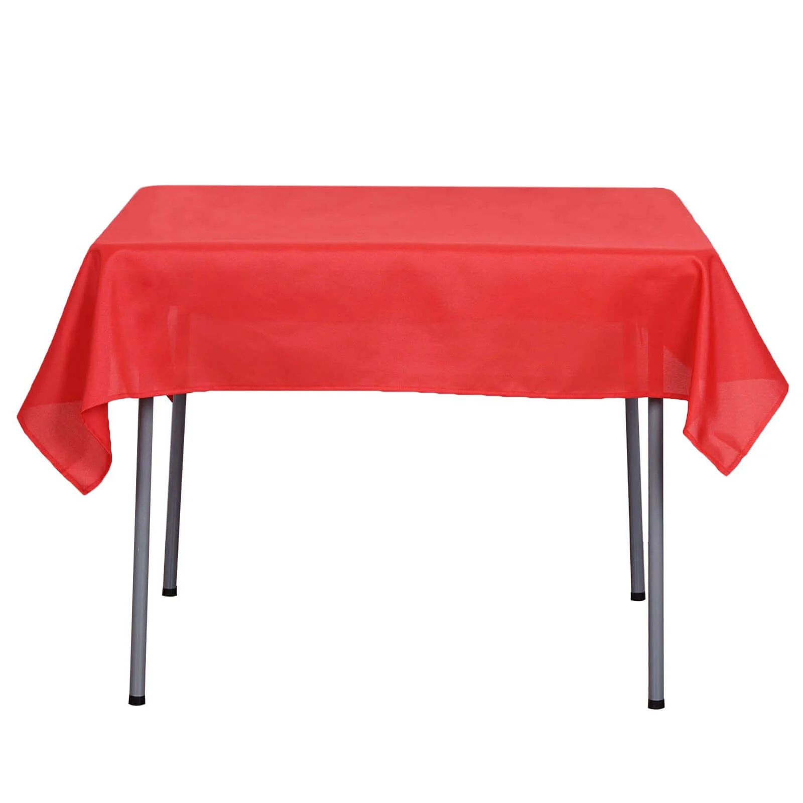 Polyester Square Tablecloth 54"x54" Red - Wrinkle-Resistant Table Cover - Image 6