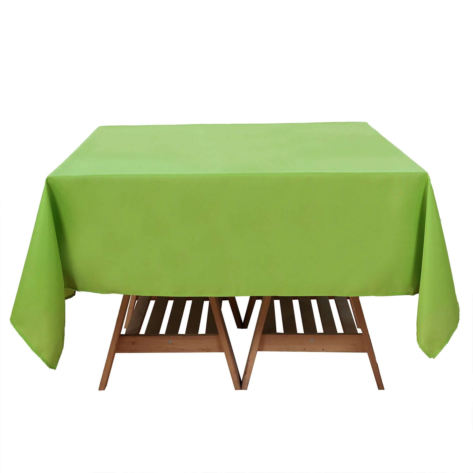 Polyester Square Tablecloth 70"x70" Apple Green - Wrinkle-Resistant Table Cover - Image 6