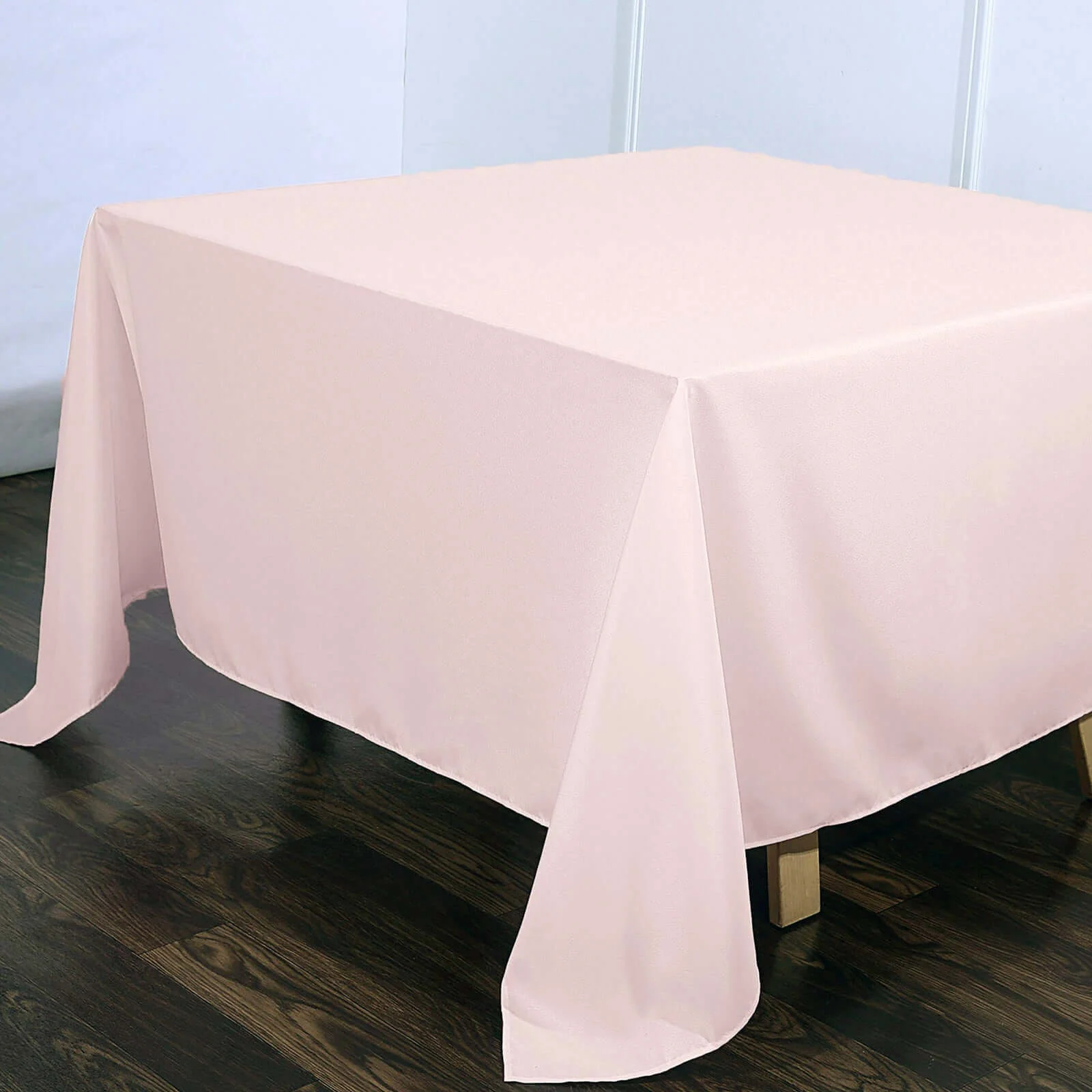 Polyester Square Tablecloth 70"x70" Blush - Wrinkle-Resistant Table Cover - Image 2