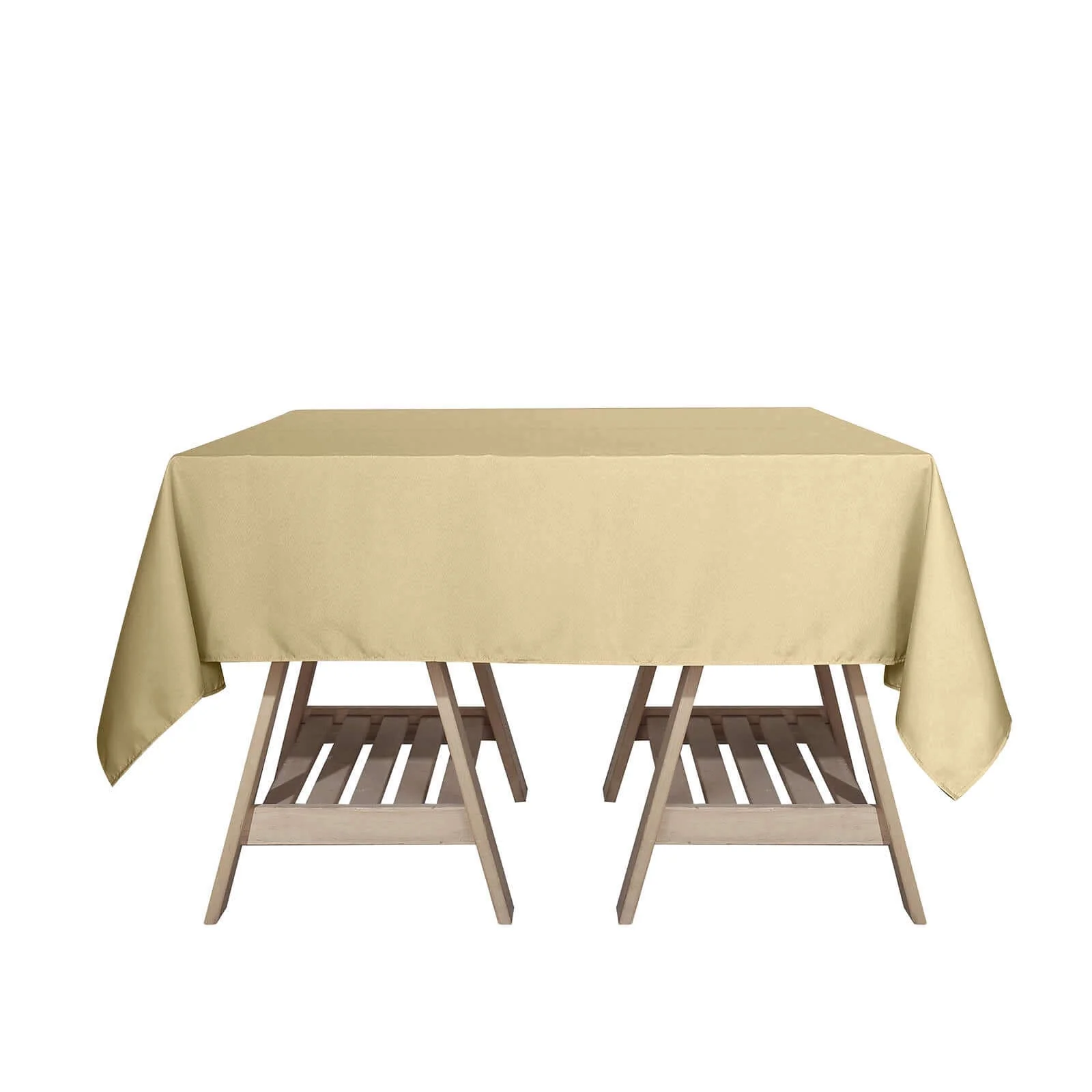 Polyester Square Tablecloth 70"x70" Champagne - Wrinkle-Resistant Table Cover - Image 3