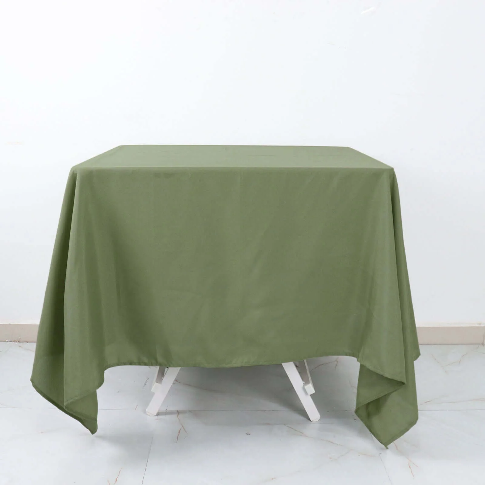 Polyester Square Tablecloth 70"x70" Dusty Sage Green - Wrinkle-Resistant Table Cover - Image 2