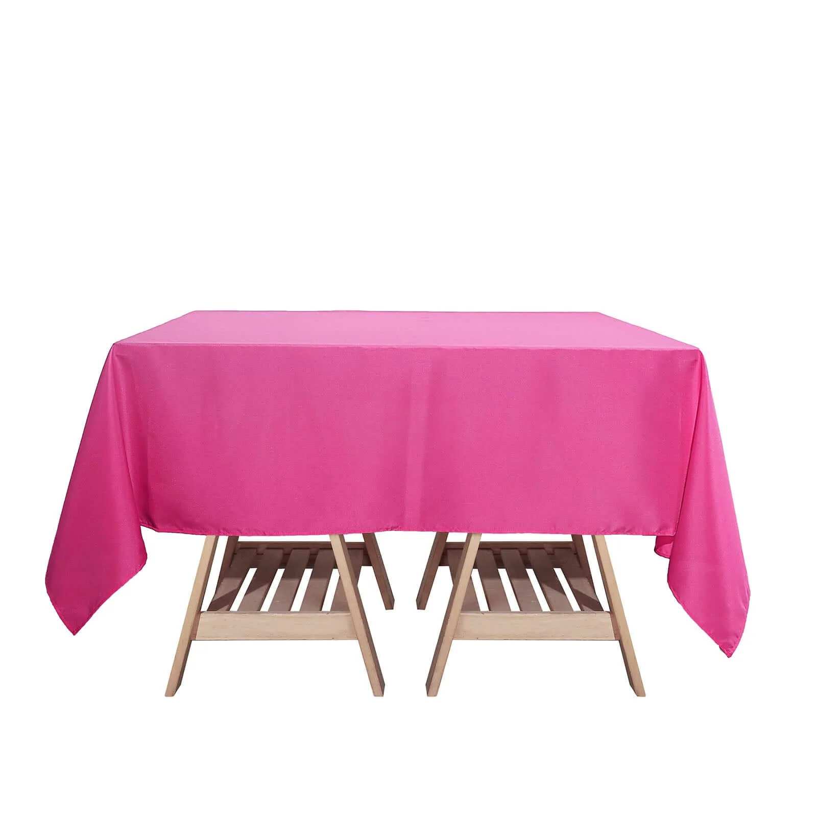 Polyester Square Tablecloth 70"x70" Fuchsia - Wrinkle-Resistant Table Cover - Image 6