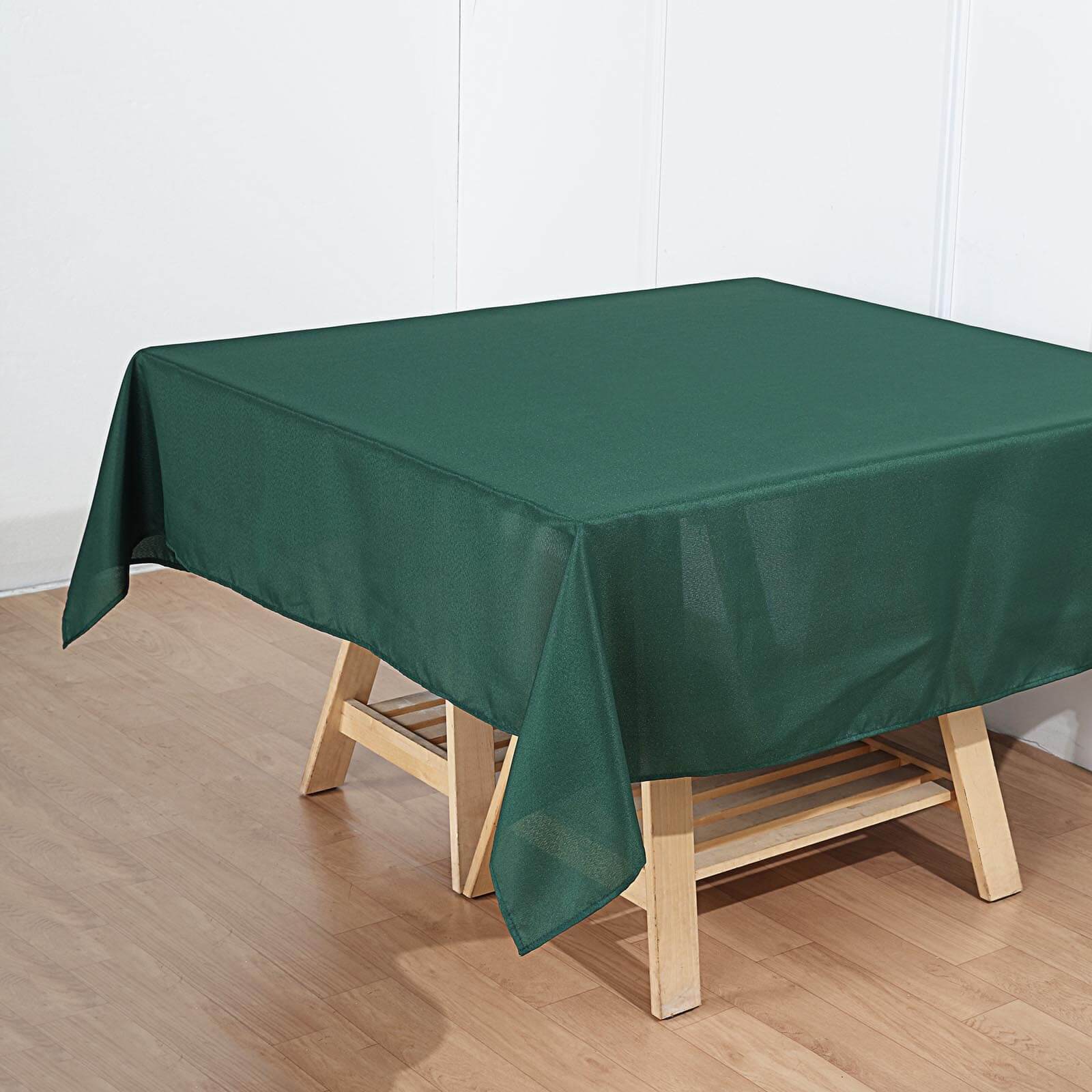 Polyester Square Tablecloth 70"x70" Hunter Emerald Green - Wrinkle-Resistant Table Cover - Image 5