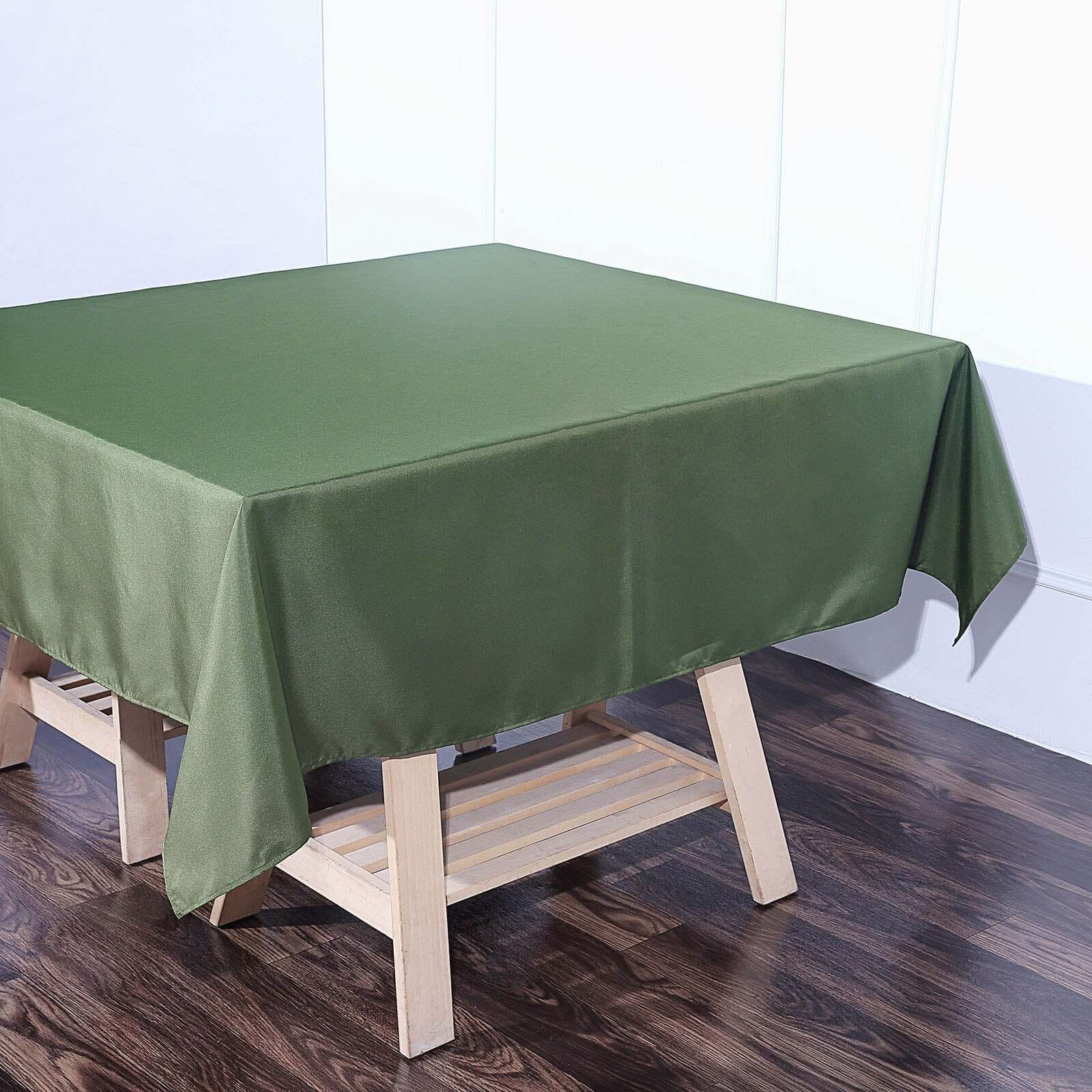 Polyester Square Tablecloth 70"x70" Olive Green - Wrinkle-Resistant Table Cover - Image 2