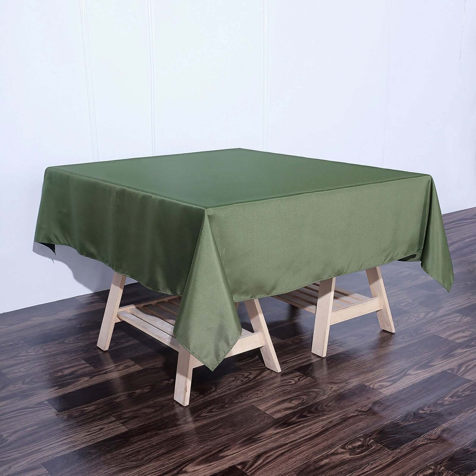 Polyester Square Tablecloth 70"x70" Olive Green - Wrinkle-Resistant Table Cover - Image 5
