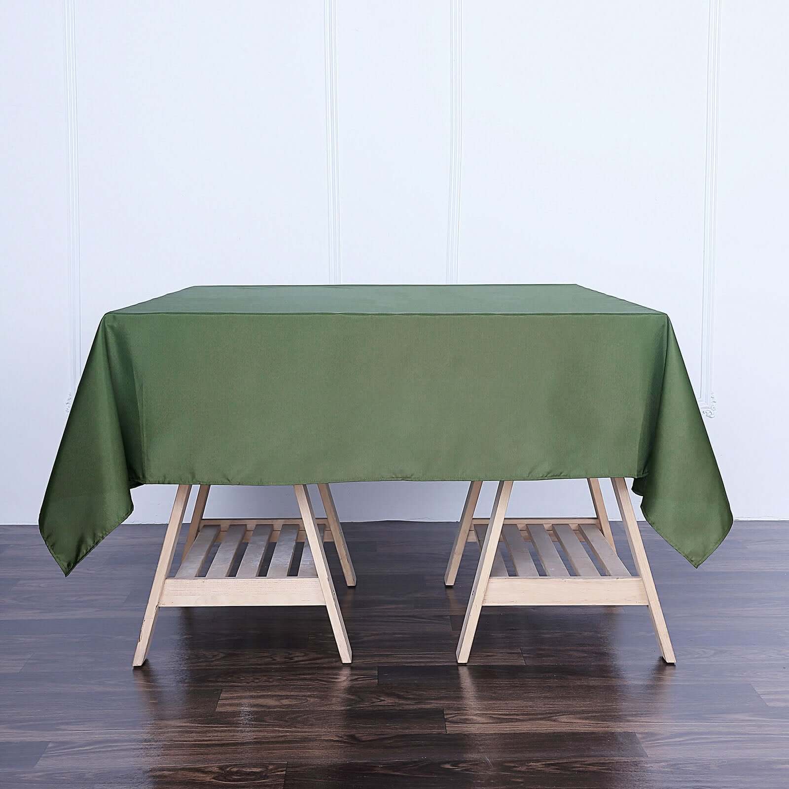 Polyester Square Tablecloth 70"x70" Olive Green - Wrinkle-Resistant Table Cover - Image 7