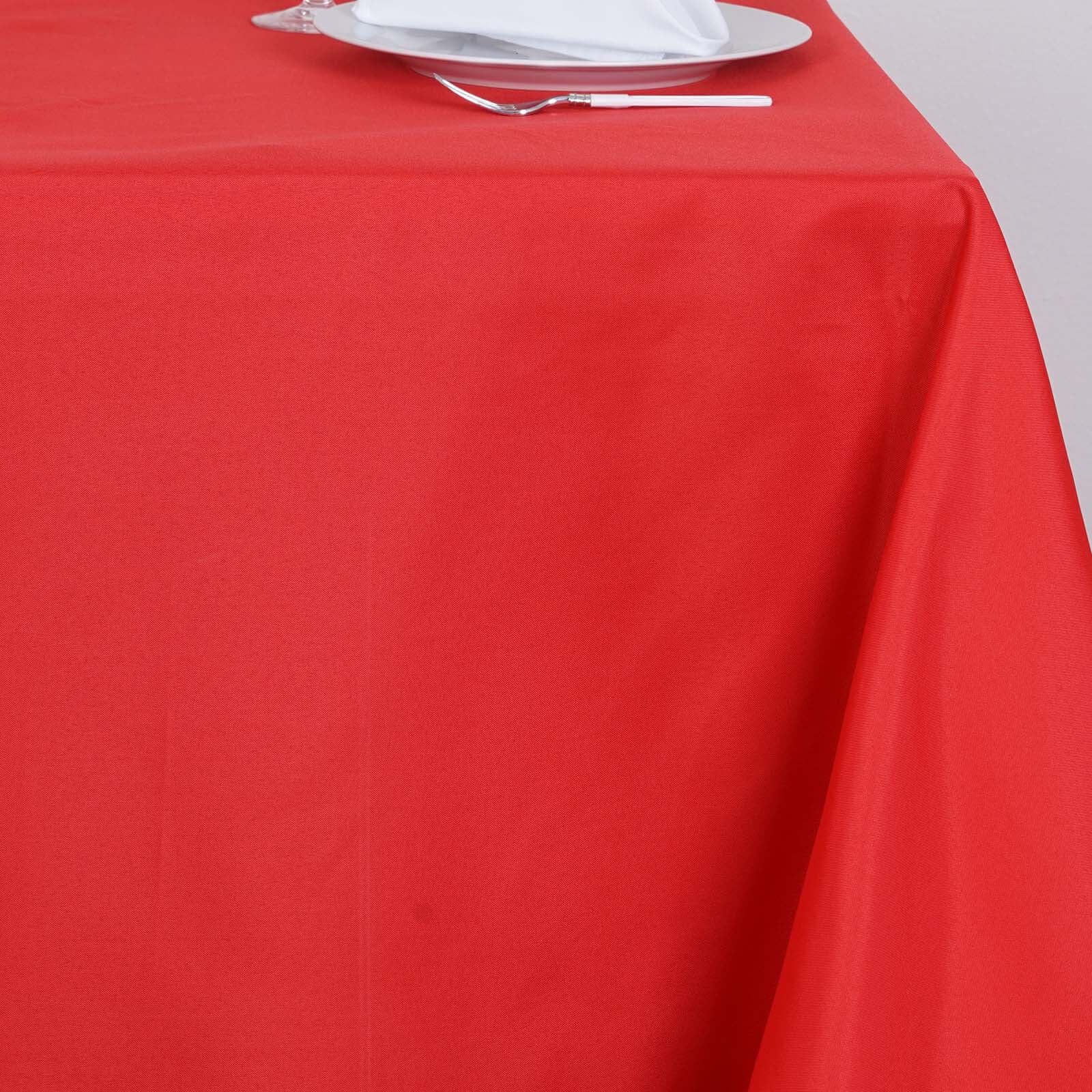Polyester Square Tablecloth 70"x70" Red - Wrinkle-Resistant Table Cover - Image 2