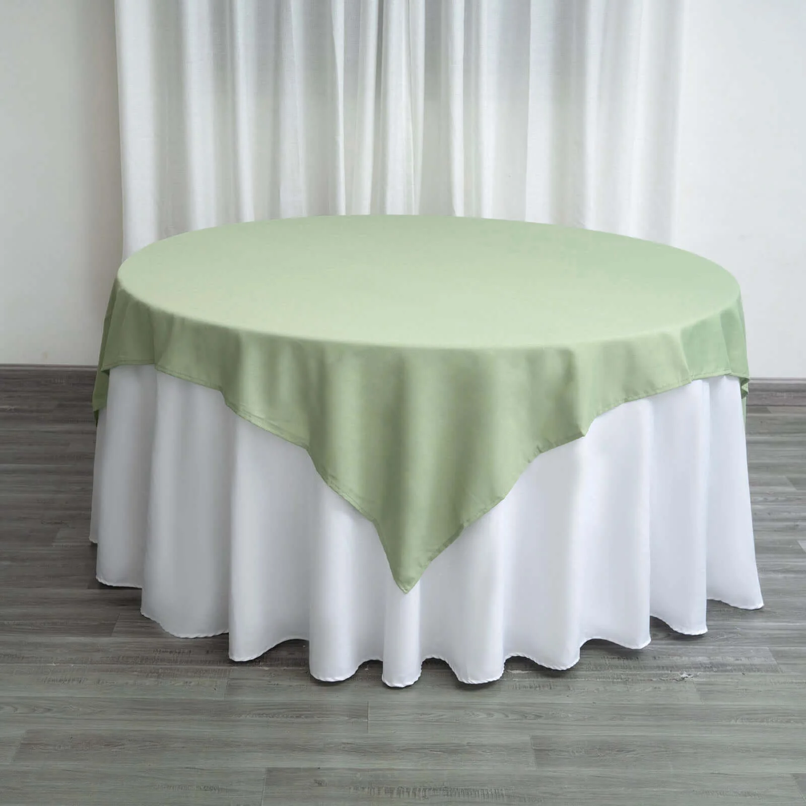 Polyester Square Tablecloth 70"x70" Sage Green - Wrinkle-Resistant Table Cover - Image 8