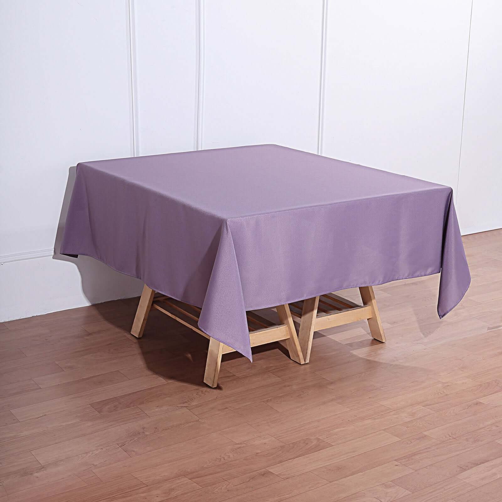 Polyester Square Tablecloth 70"x70" Violet Amethyst - Wrinkle-Resistant Table Cover - Image 5