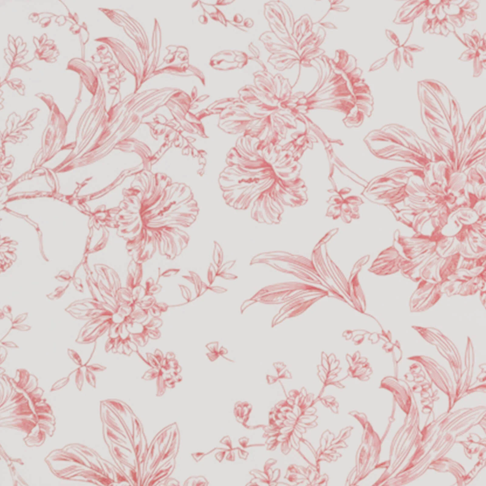 Polyester Square Tablecloth  70"x70" White with Pink French Toile Pattern - Sophisticated Table Cover for Chic Weddings & Events - Image 9